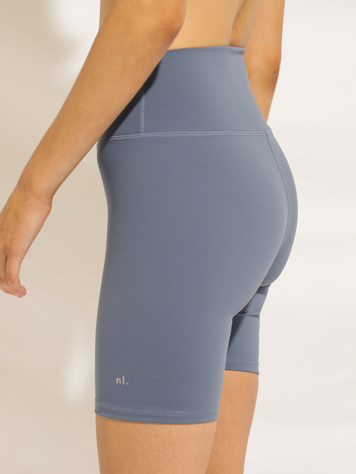 Nude Active High-Rise Bike Shorts in Bluebottle