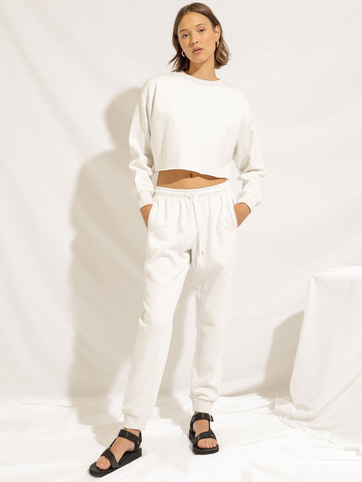 Carter Trackpant in Snow Marle