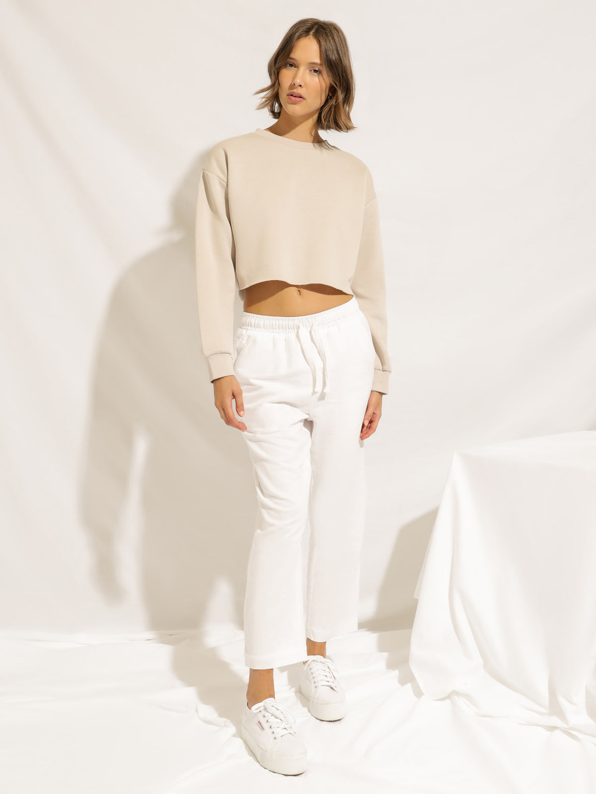 Nude Lucy Carter Classic Crop Sweater | Sand