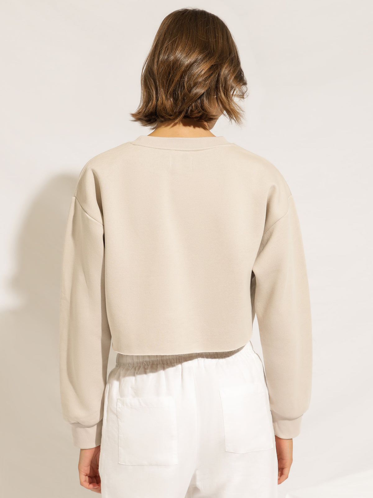 Nude Lucy Carter Classic Crop Sweater | Sand