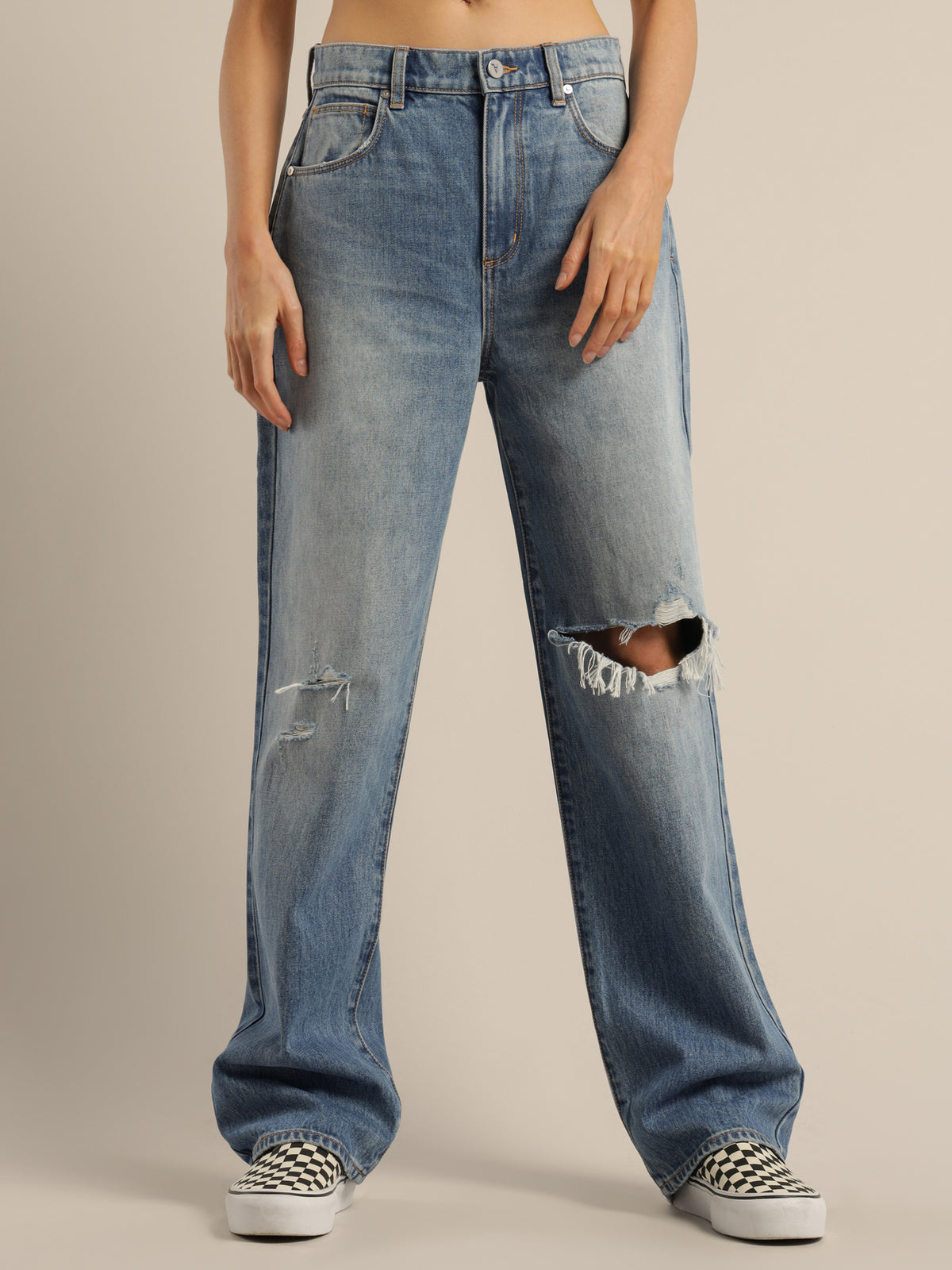A Slouch Jeans in Ariel Blue
