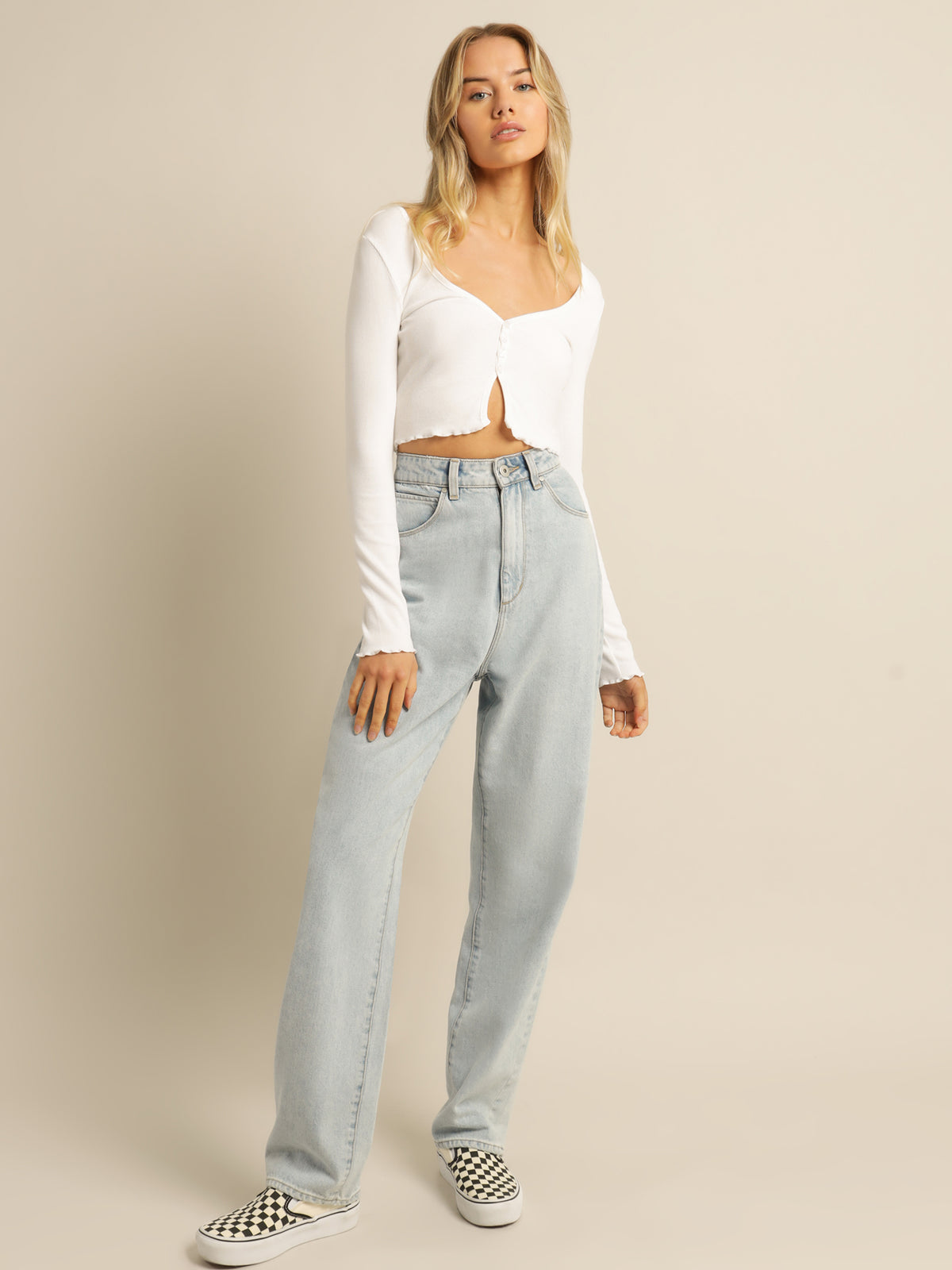 Hailey Baggy Jeans in Fresh Blue