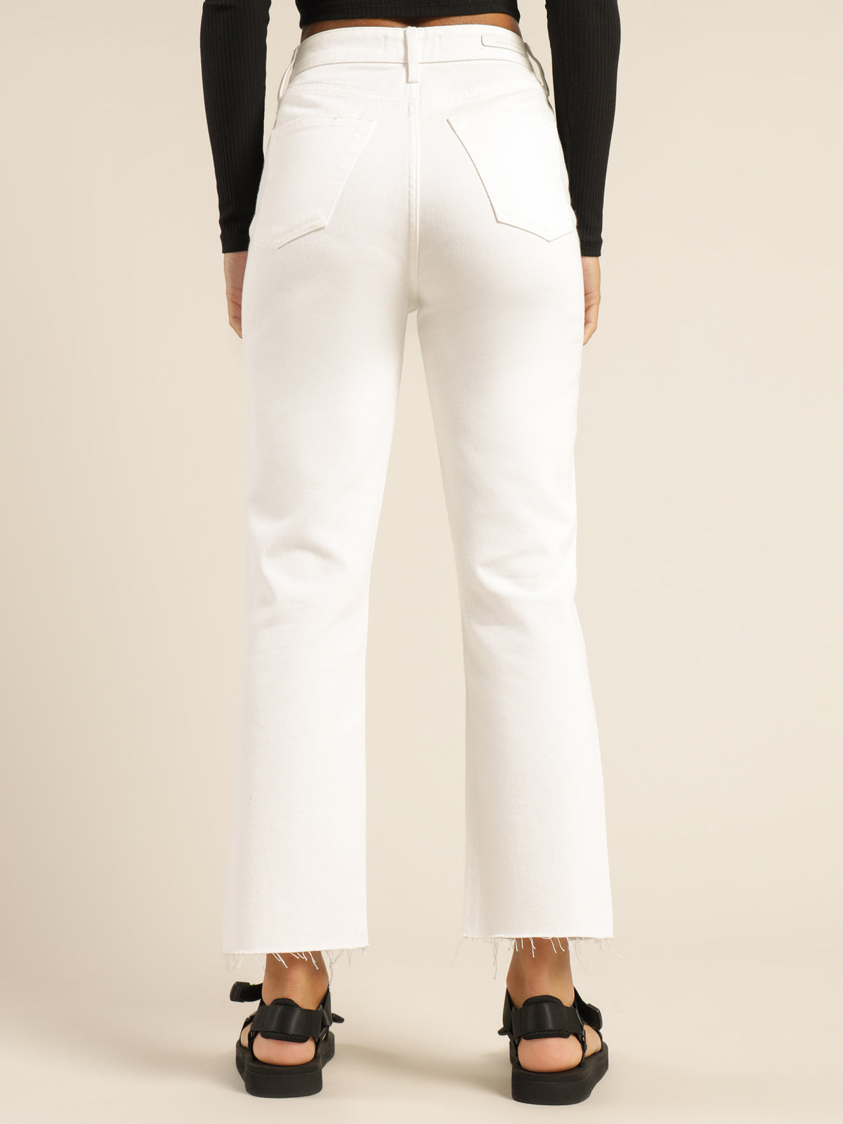 High Nina Crop Jeans in White