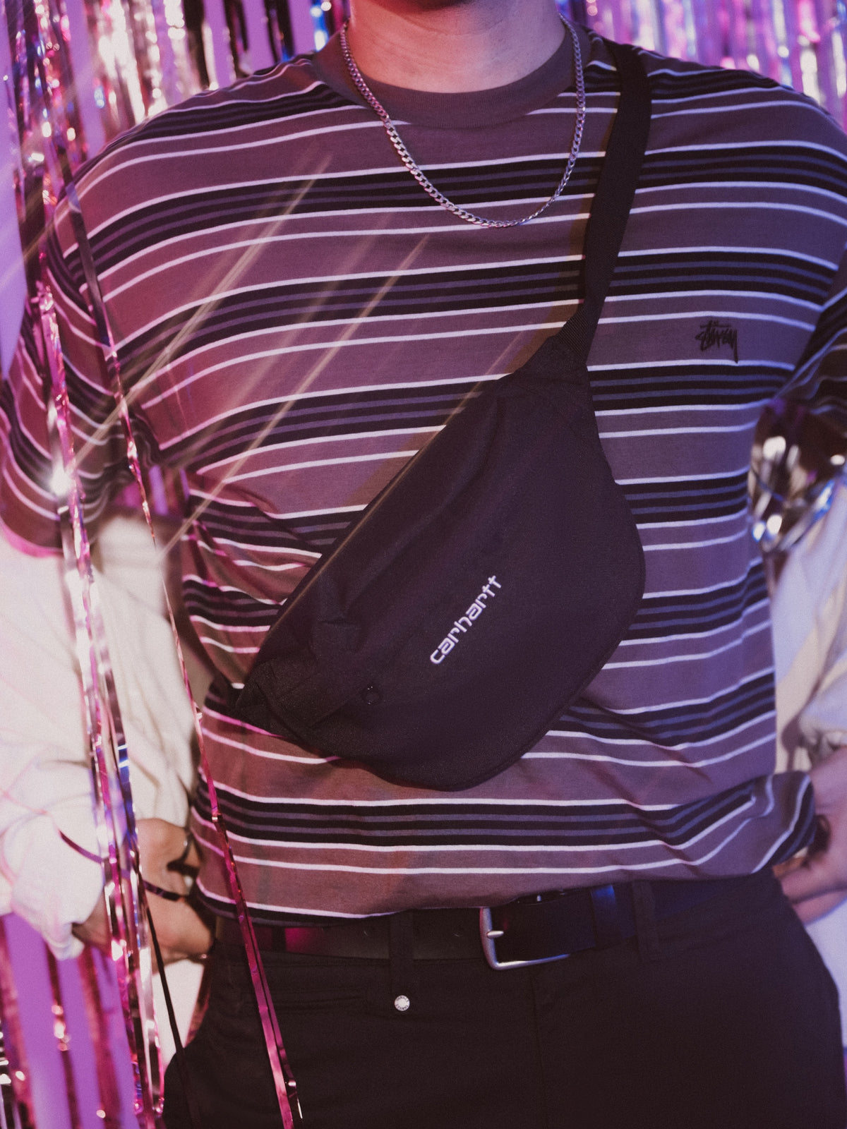 Payton Hip Messenger Bag in Black