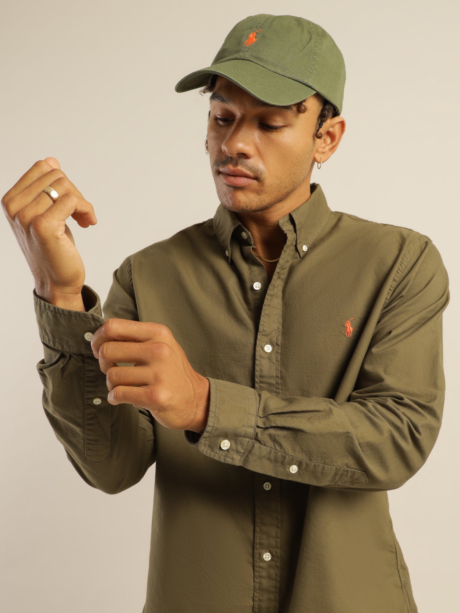 Polo Ralph Lauren 40/1 GD Oxford Long Sleeve Shirt Green