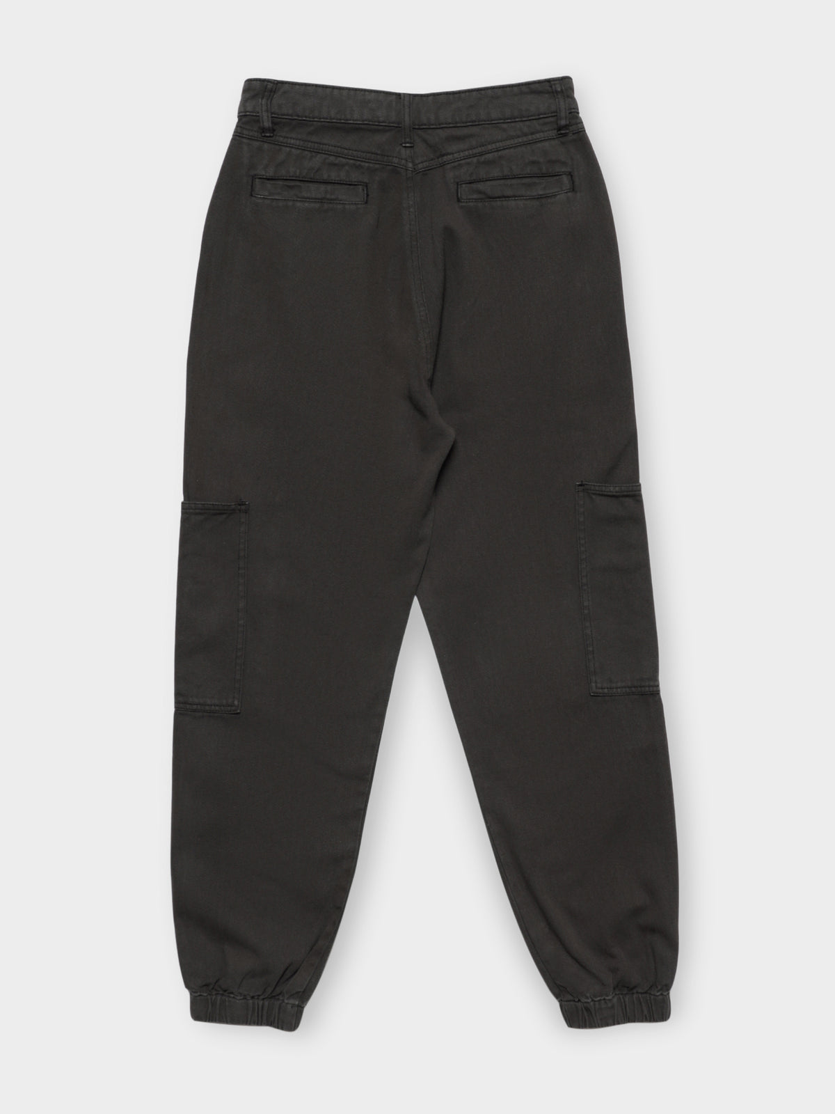 Mia Cargo Jogger Pants in Washed Black