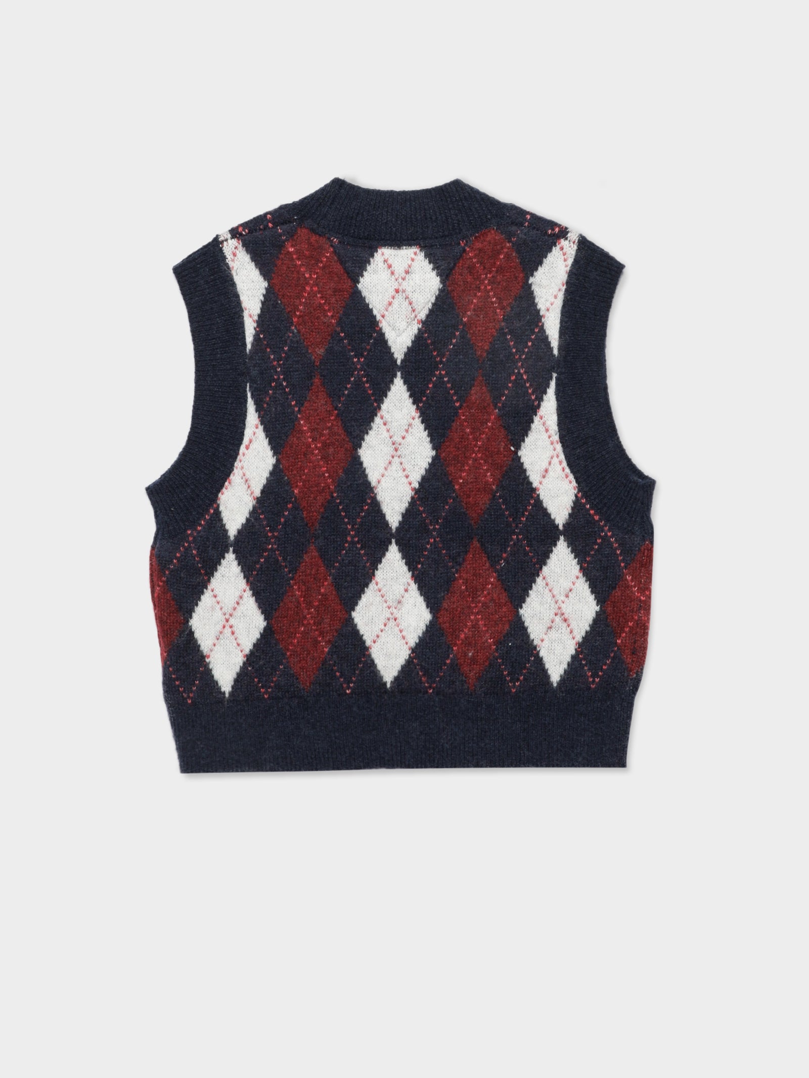 Argyle Cropped Vest