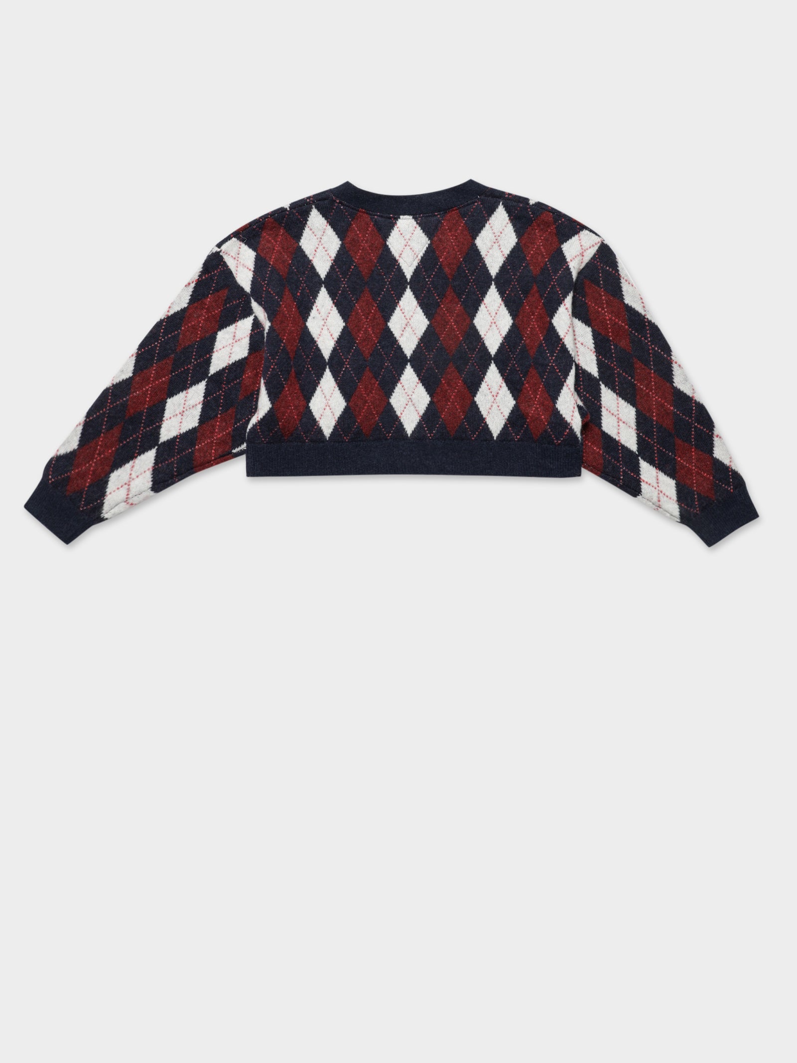 Argyle Cropped Cardigan