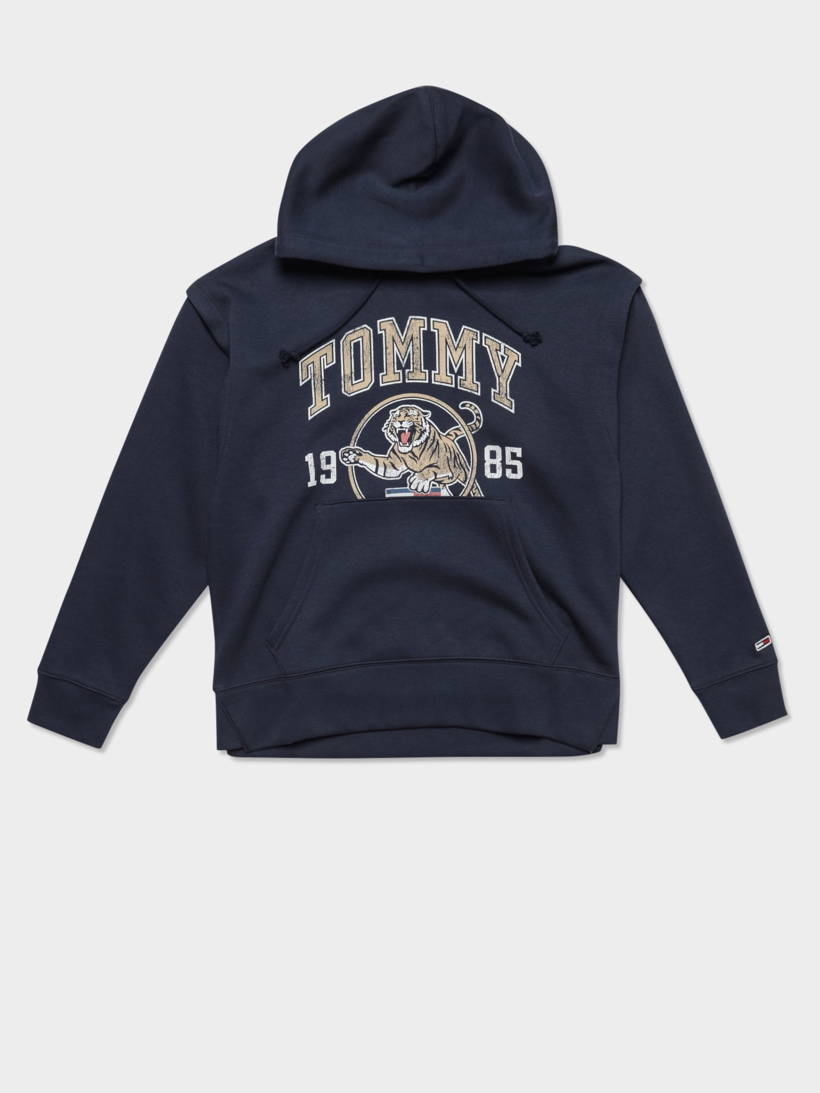 College Tiger Logo Relaxed Hoodie