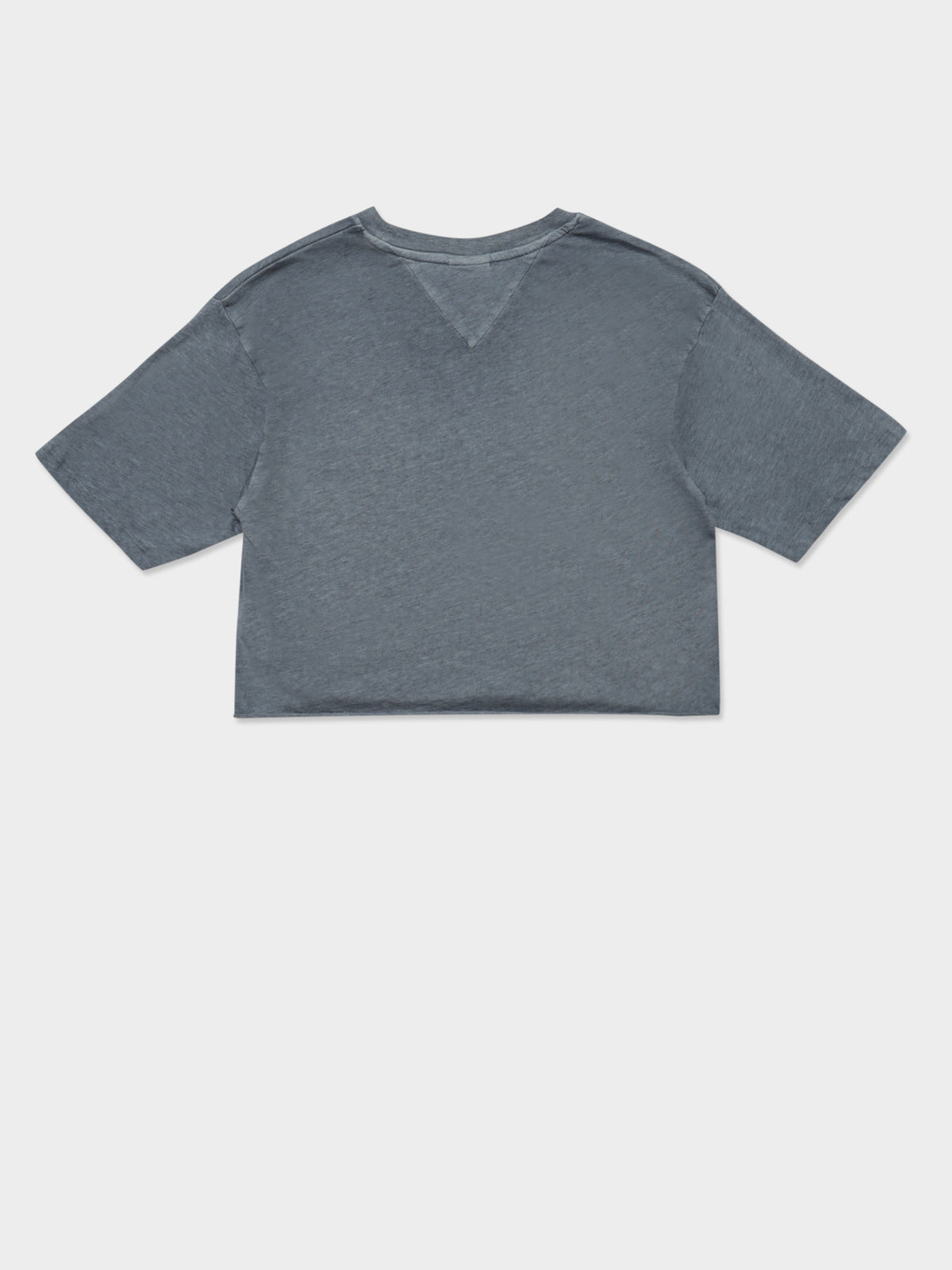 Super Cropped College Tiger T-Shirt in Lavender Grey