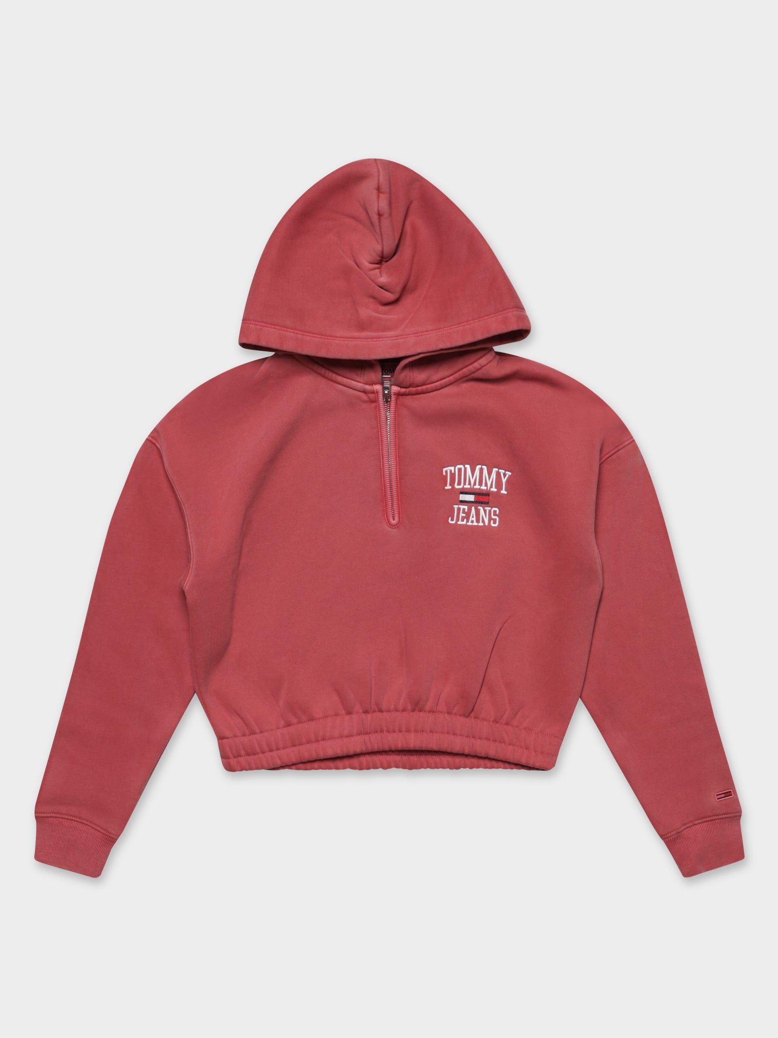College Cropped Quarter-Zip Hoodie