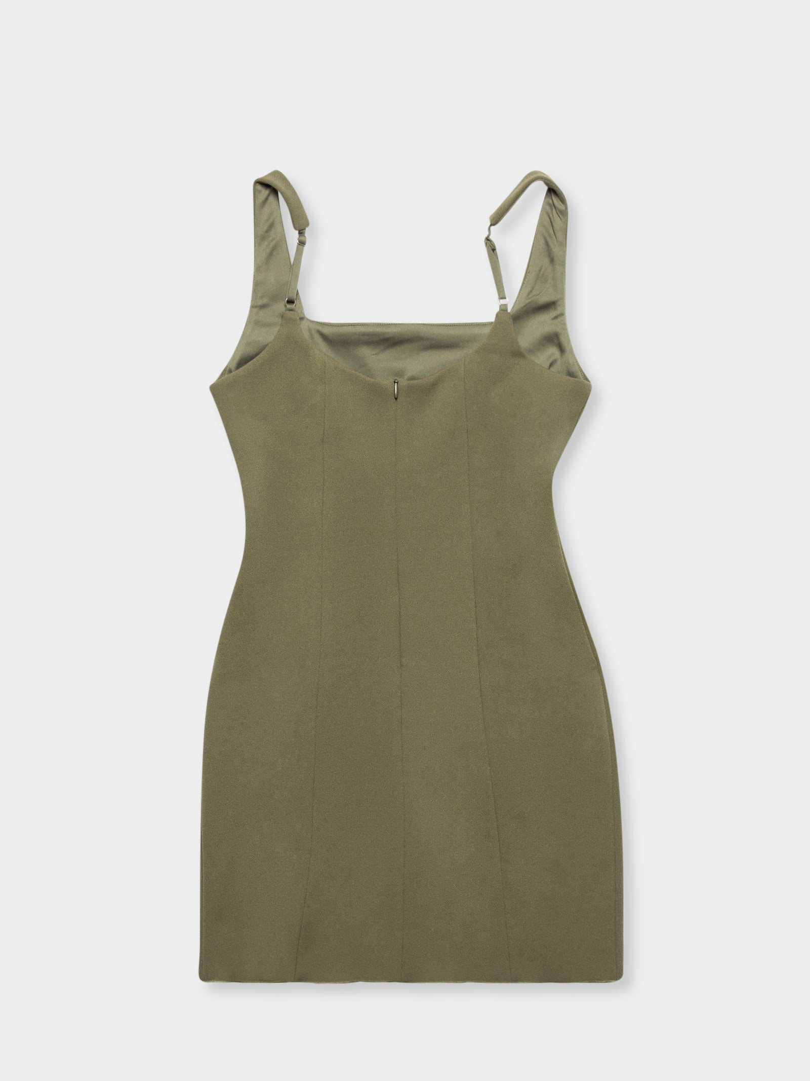 Niclette Bonded Mini Dress in Eucalyptus Green