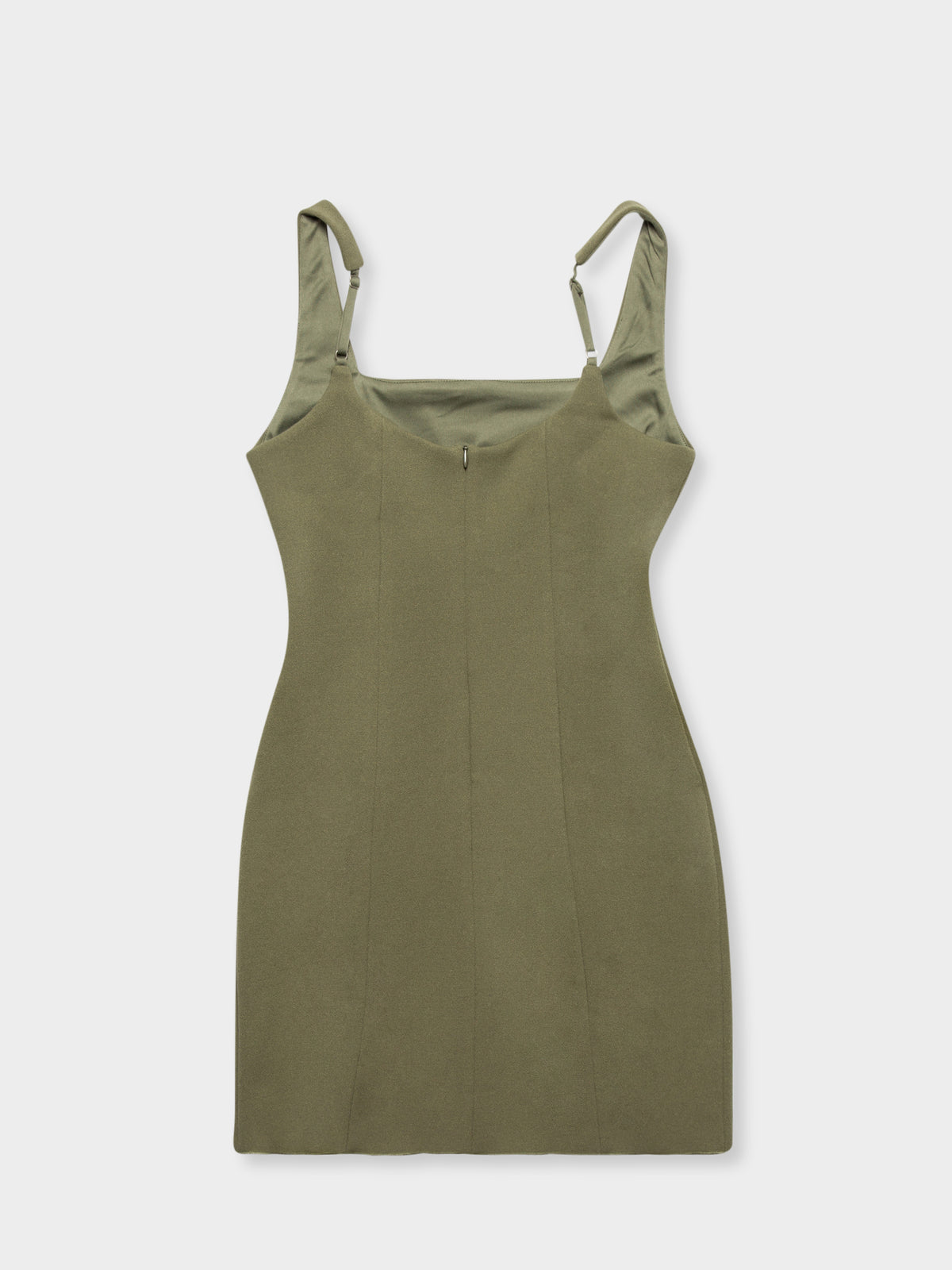 Niclette Bonded Mini Dress in Eucalyptus Green