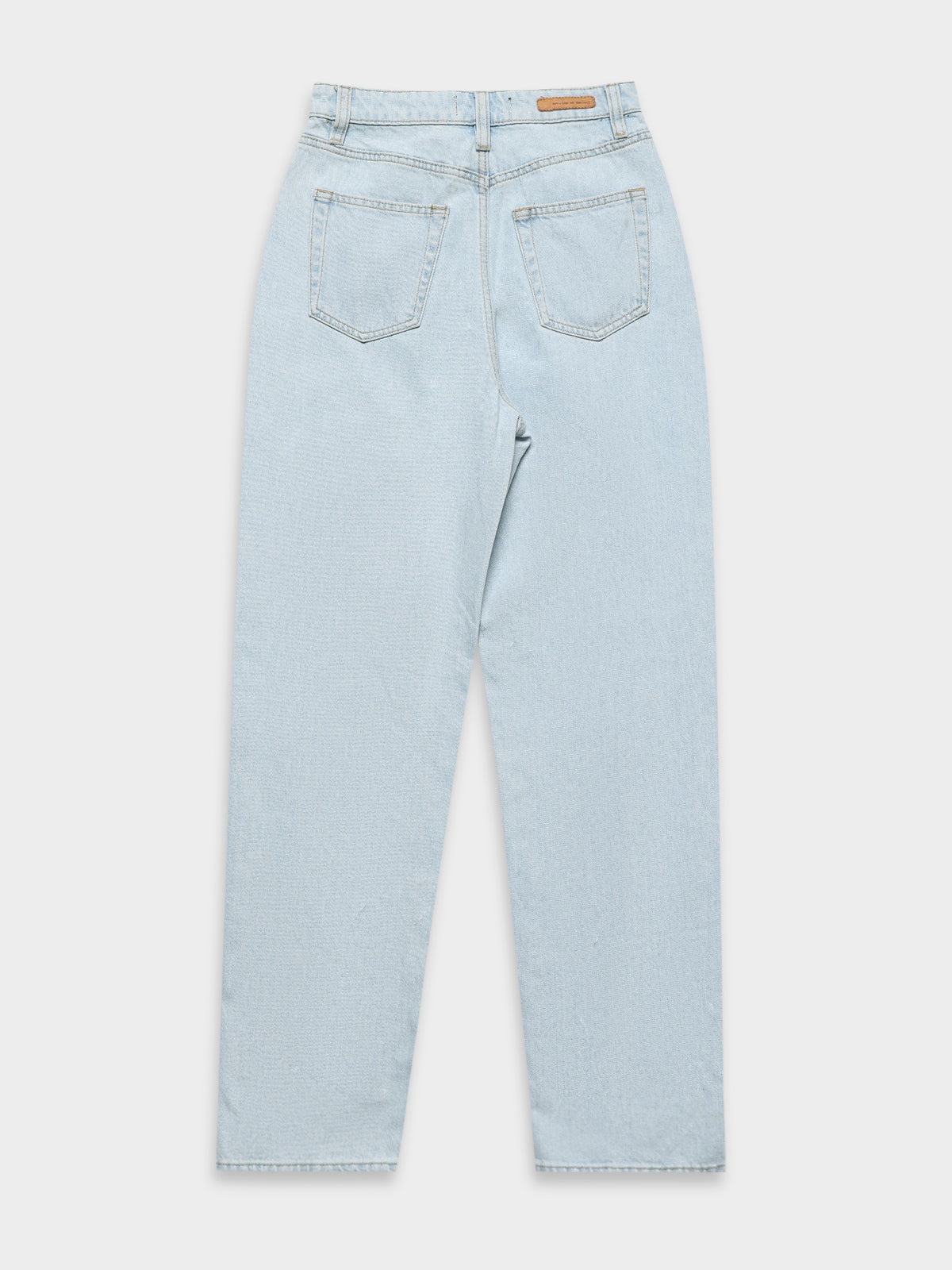 Hailey Baggy Split Jeans in Vintage Blue