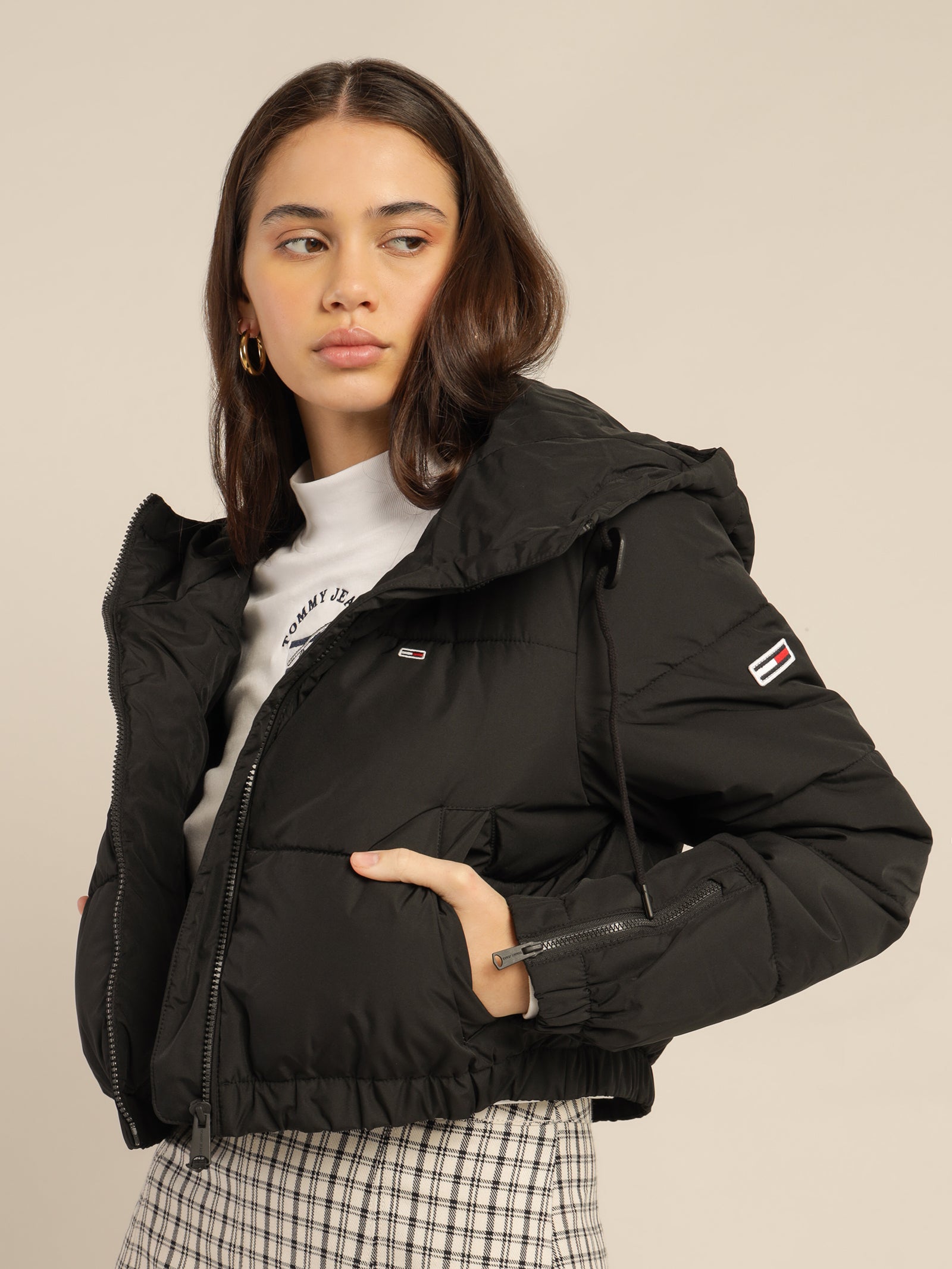 Cropped Down Puffer Jacket