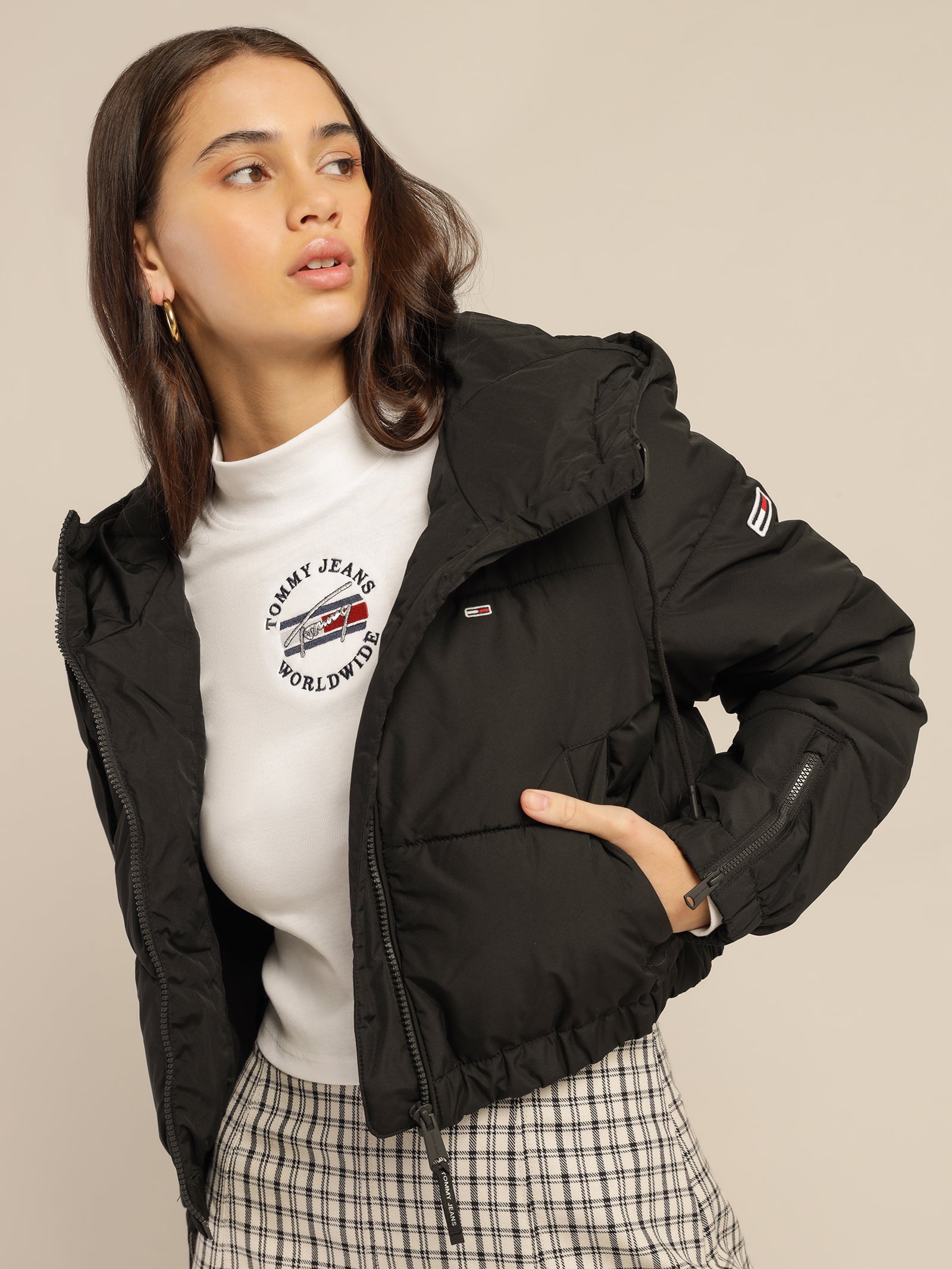 Cropped Down Puffer Jacket