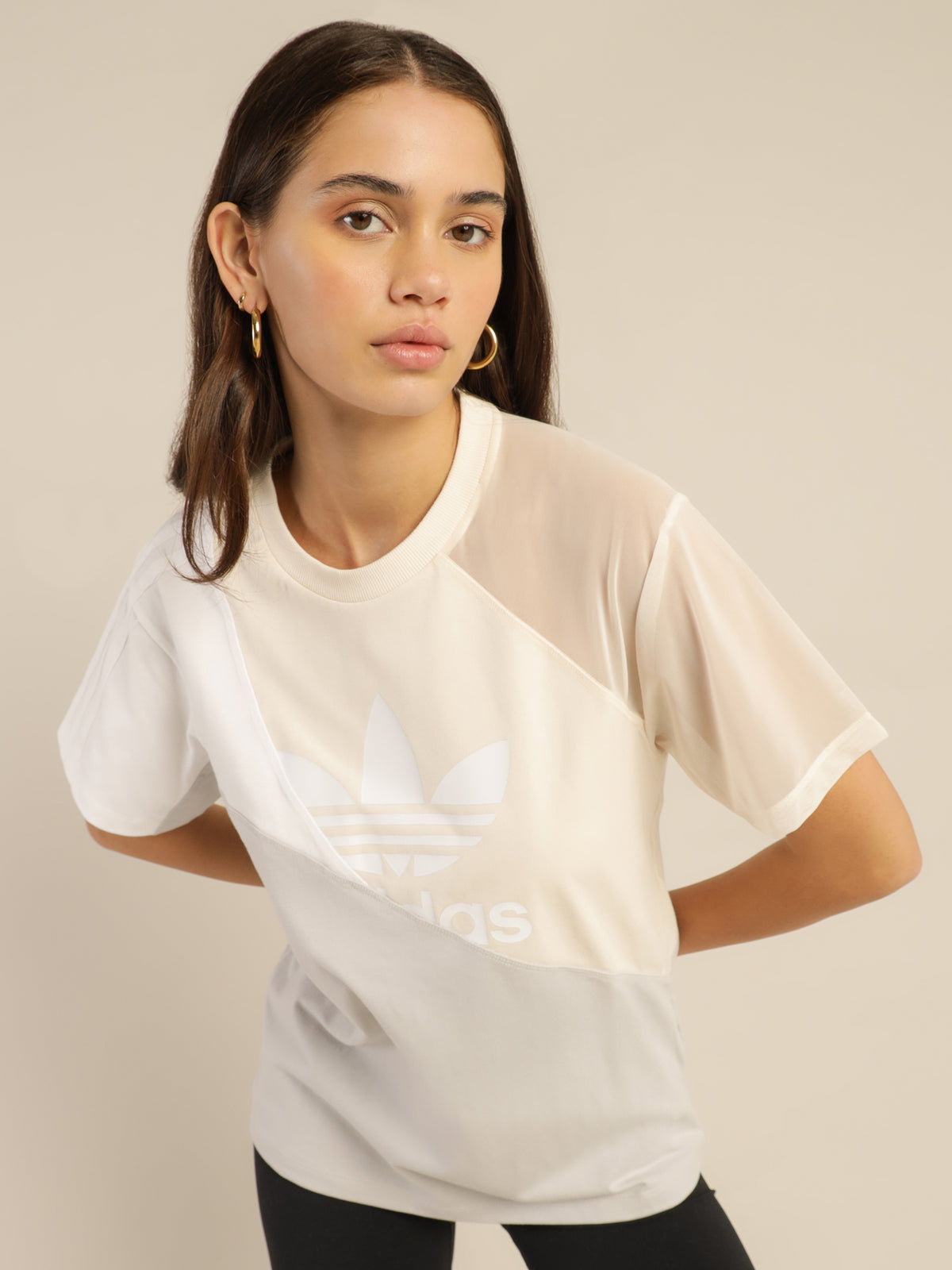 Adidas Adidas Split Trefoil T-Shirt | Wonder Whi