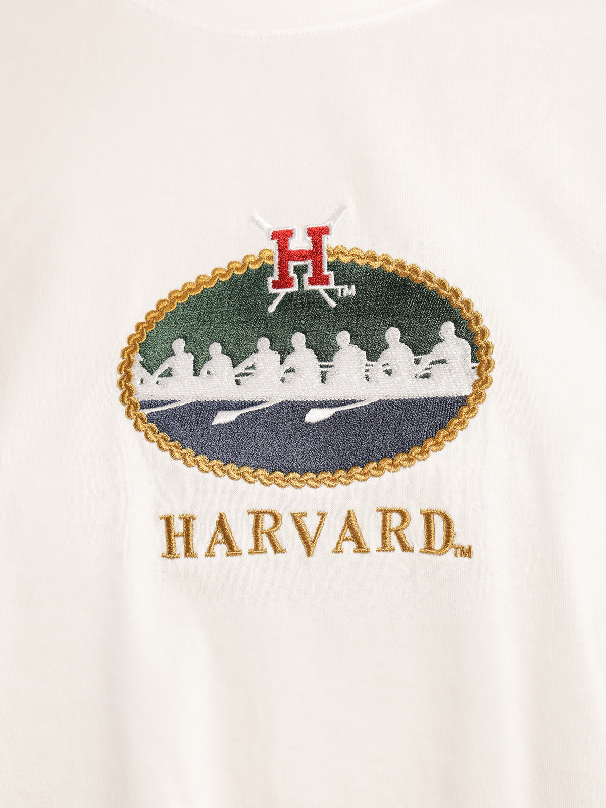 Harvard Rowing Crest Crop T-Shirt in White