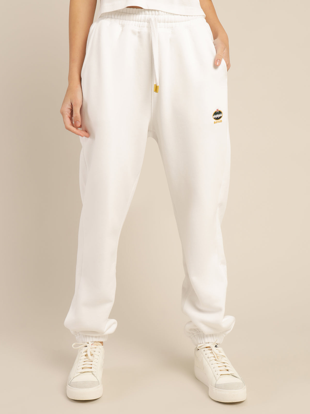 Harvard Rowing Crest Trackpants in White