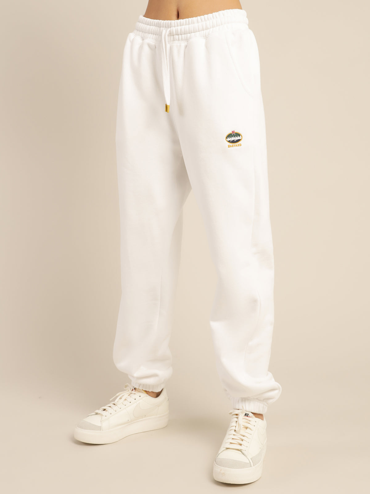 Harvard Rowing Crest Trackpants in White