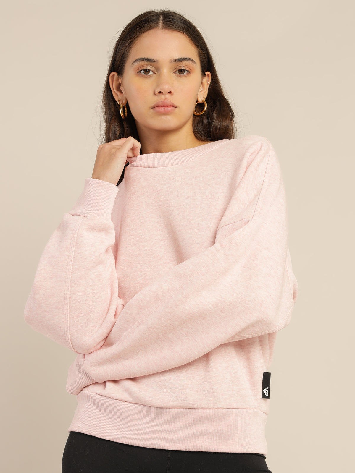 Sportswear Studio Lounge Fleece Sweatshirt in Botanic Pink Mela