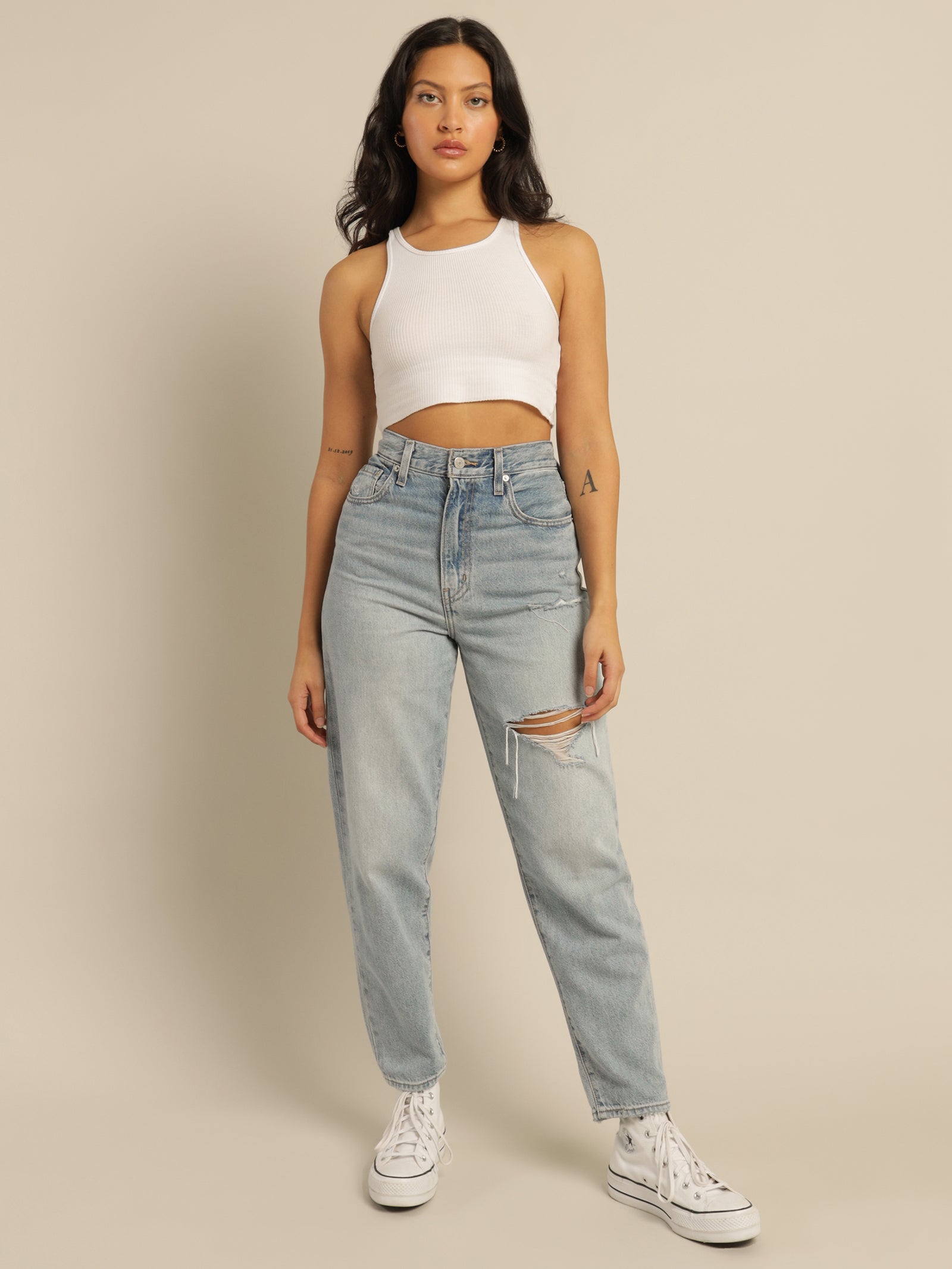 High Loose Tapered Jeans