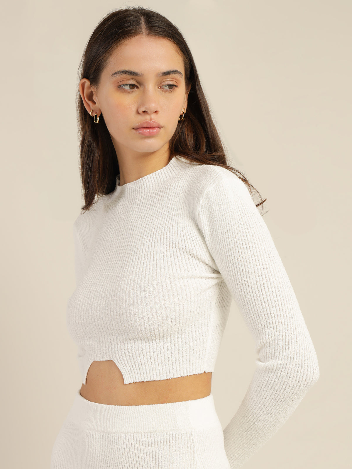 Ivy Knit Top in Ivory White