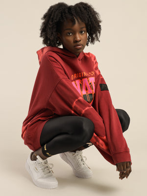 Flyaway Hoodie in Garnet Red Tie-Dye - Glue Store