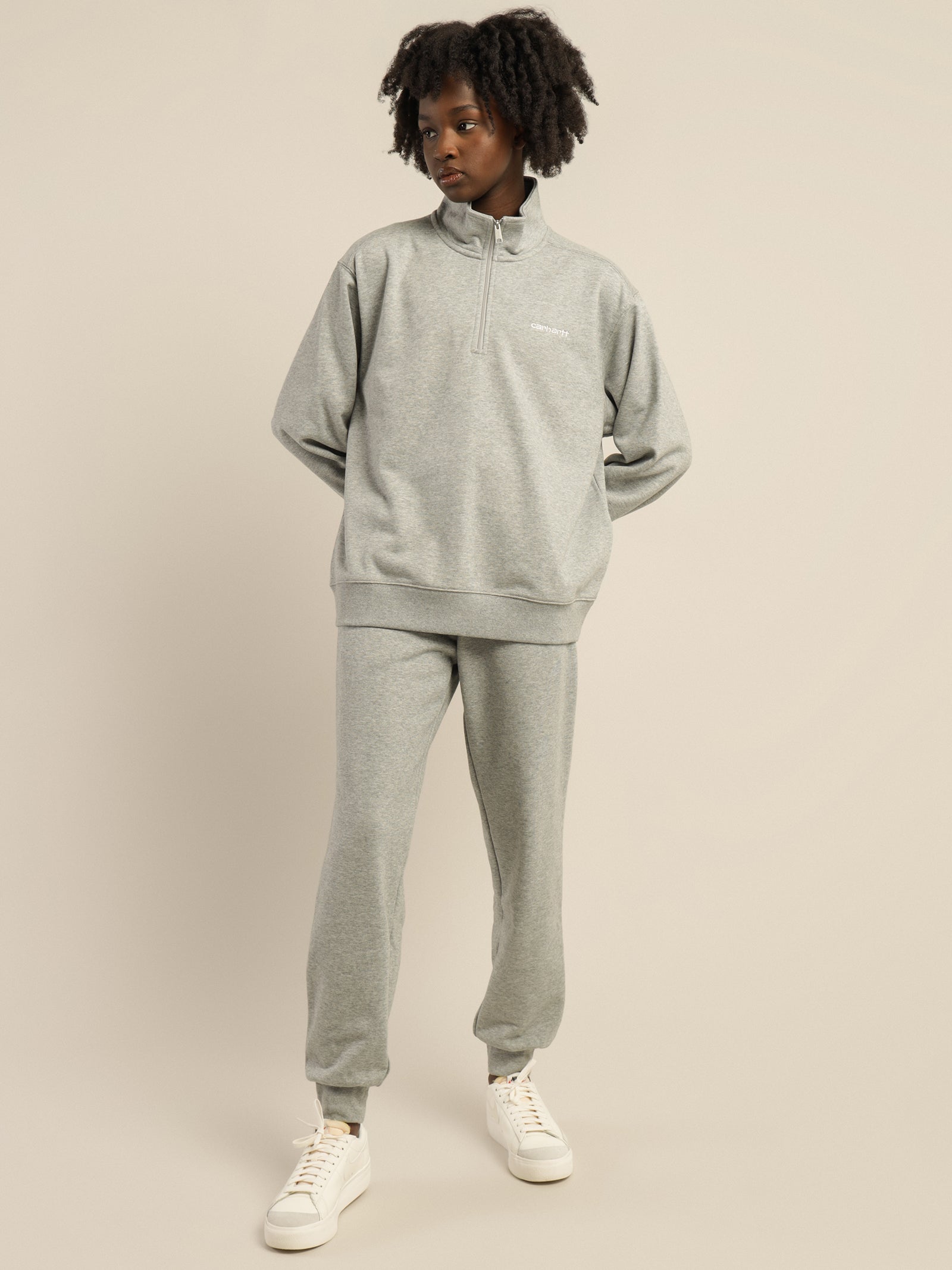 Script Embroidery Highneck Sweater