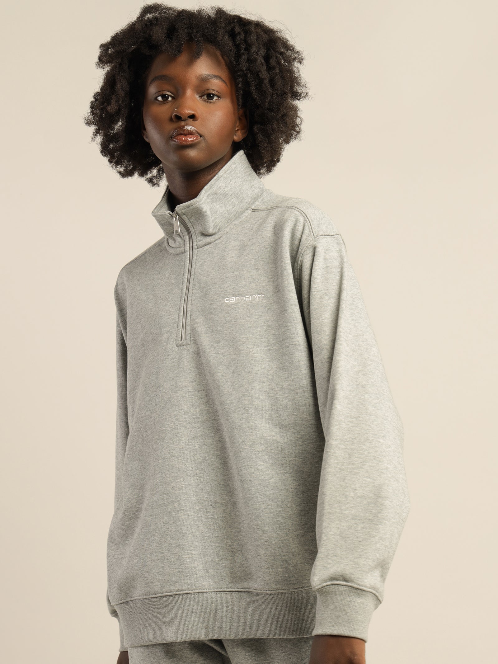 Script Embroidery Highneck Sweater