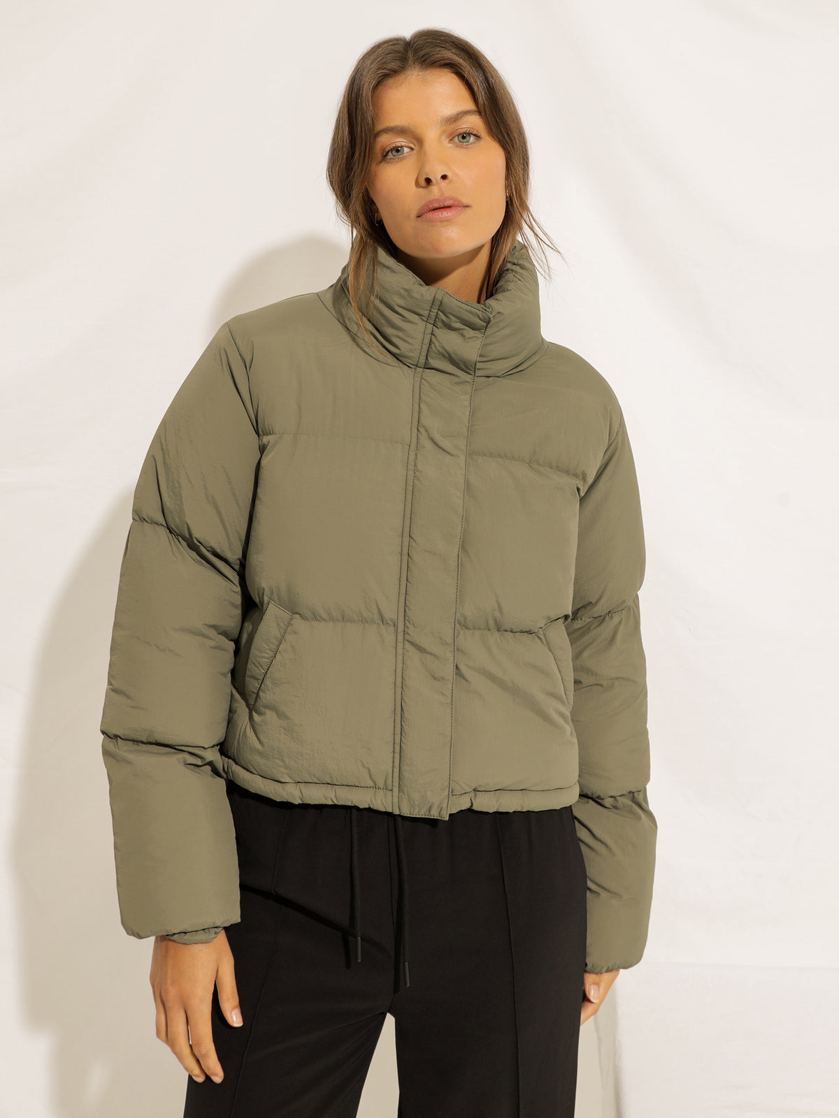 Topher Puffer Jacket in Willow Green