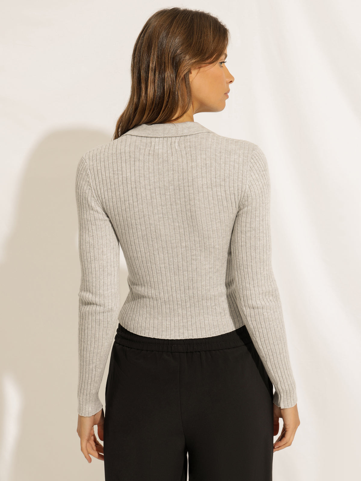 Paige Knit Top in Grey Marle