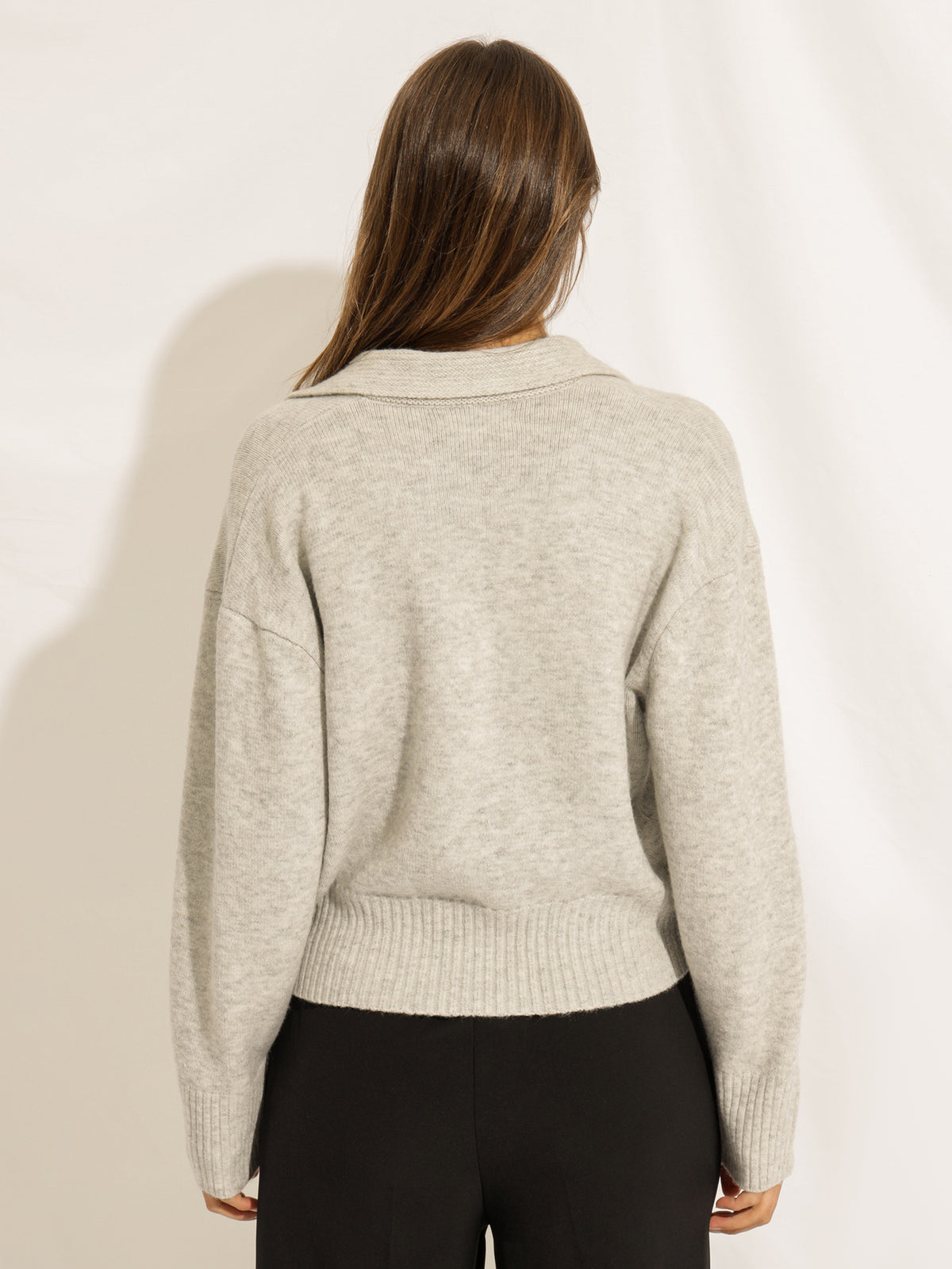 Kinsley Rugby Knit in Grey Marle