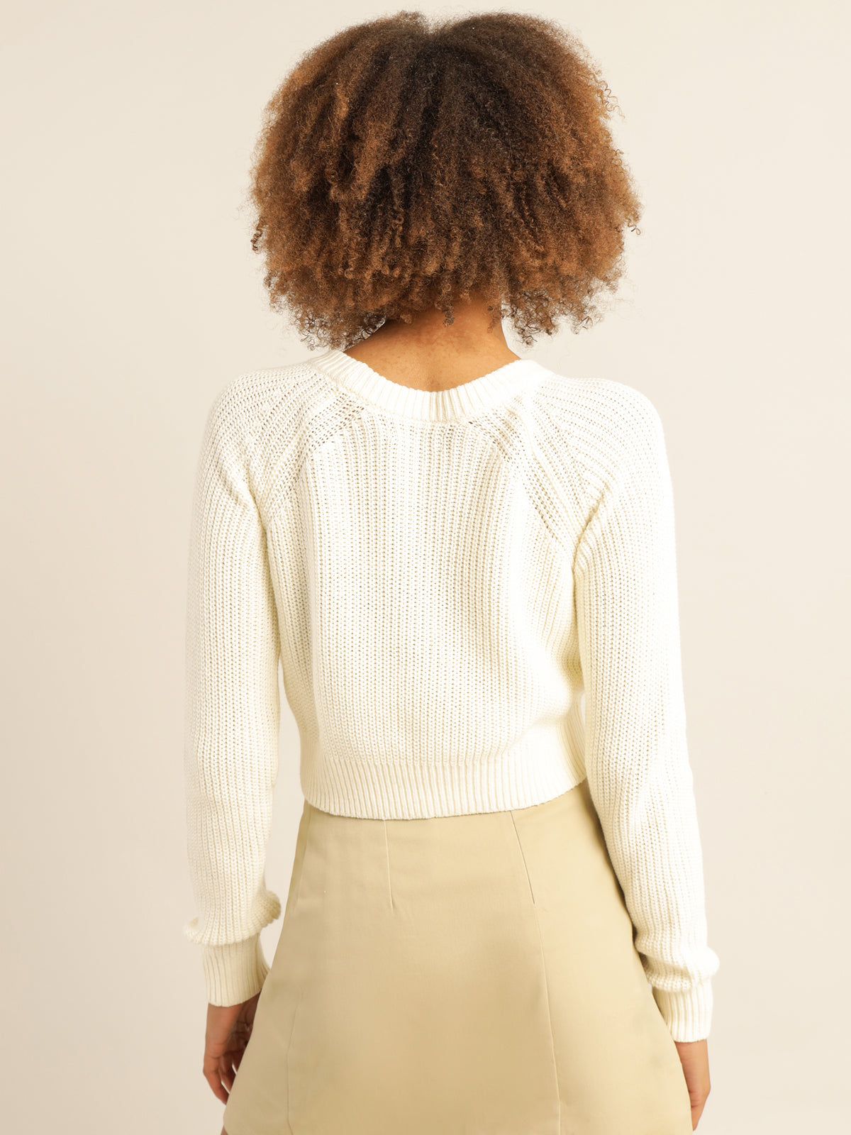 Rylee Crop Knit in Off White