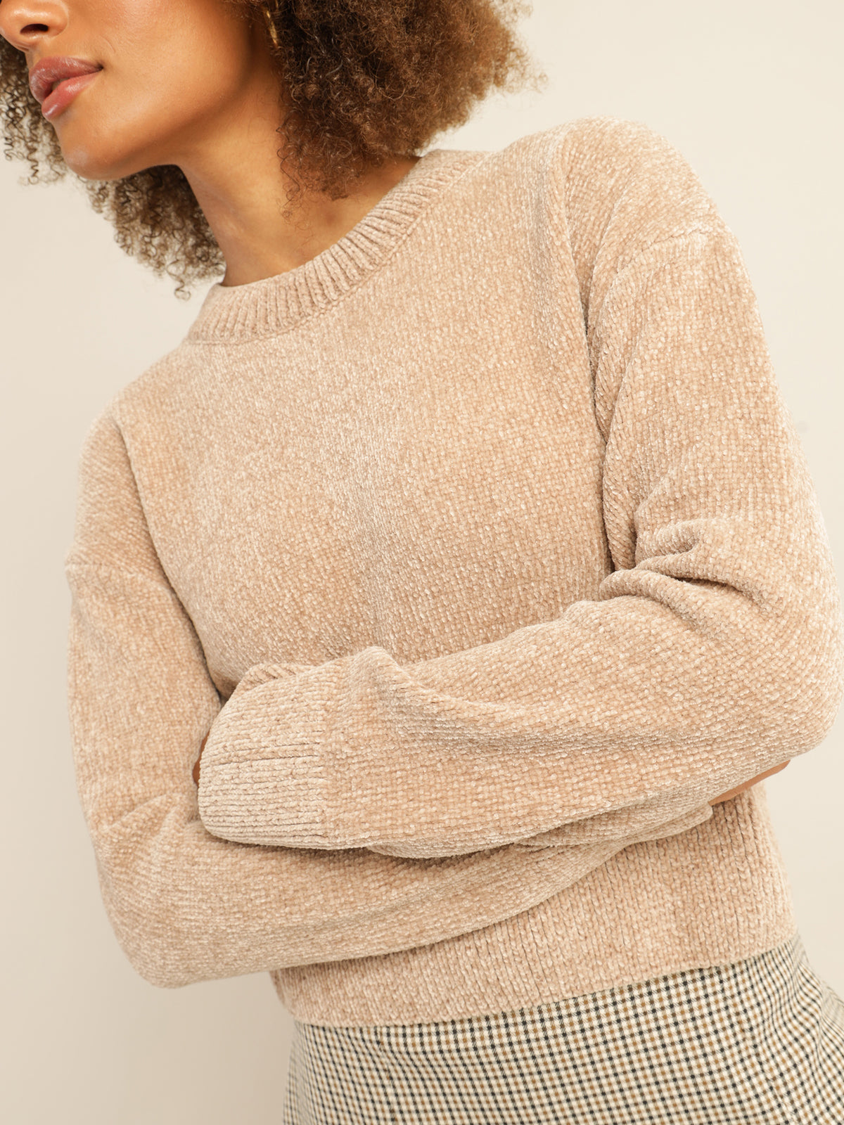 Harriet Chenille Jumper in Taupe