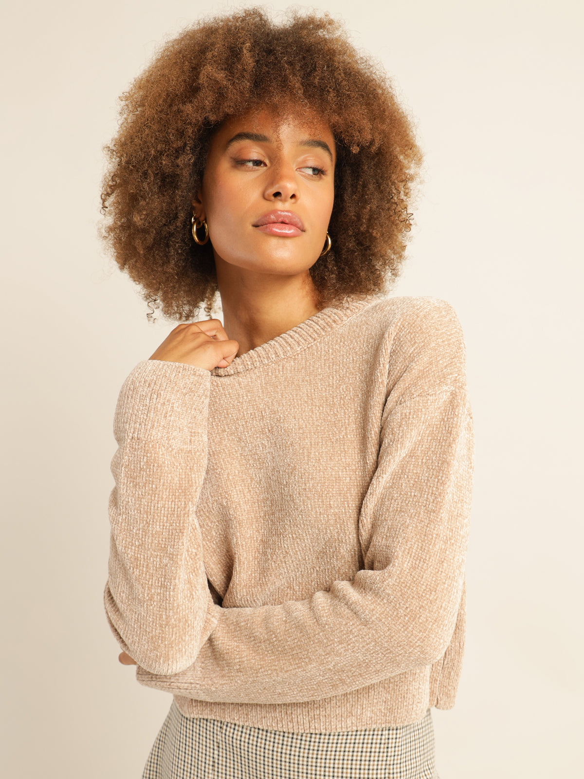 Harriet Chenille Jumper in Taupe