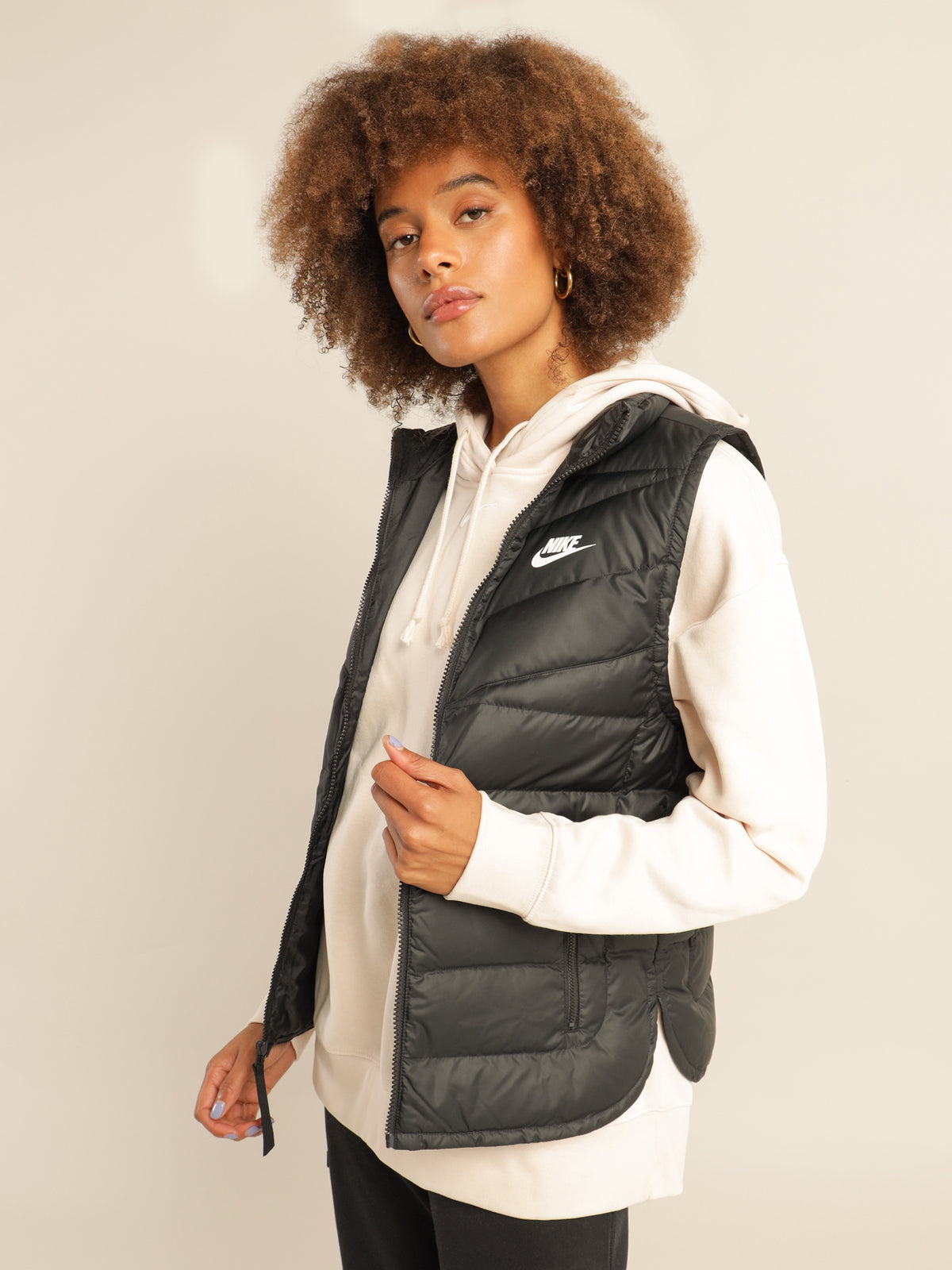 Sportswear TF RPL Windbreaker Vest in Black &amp; White