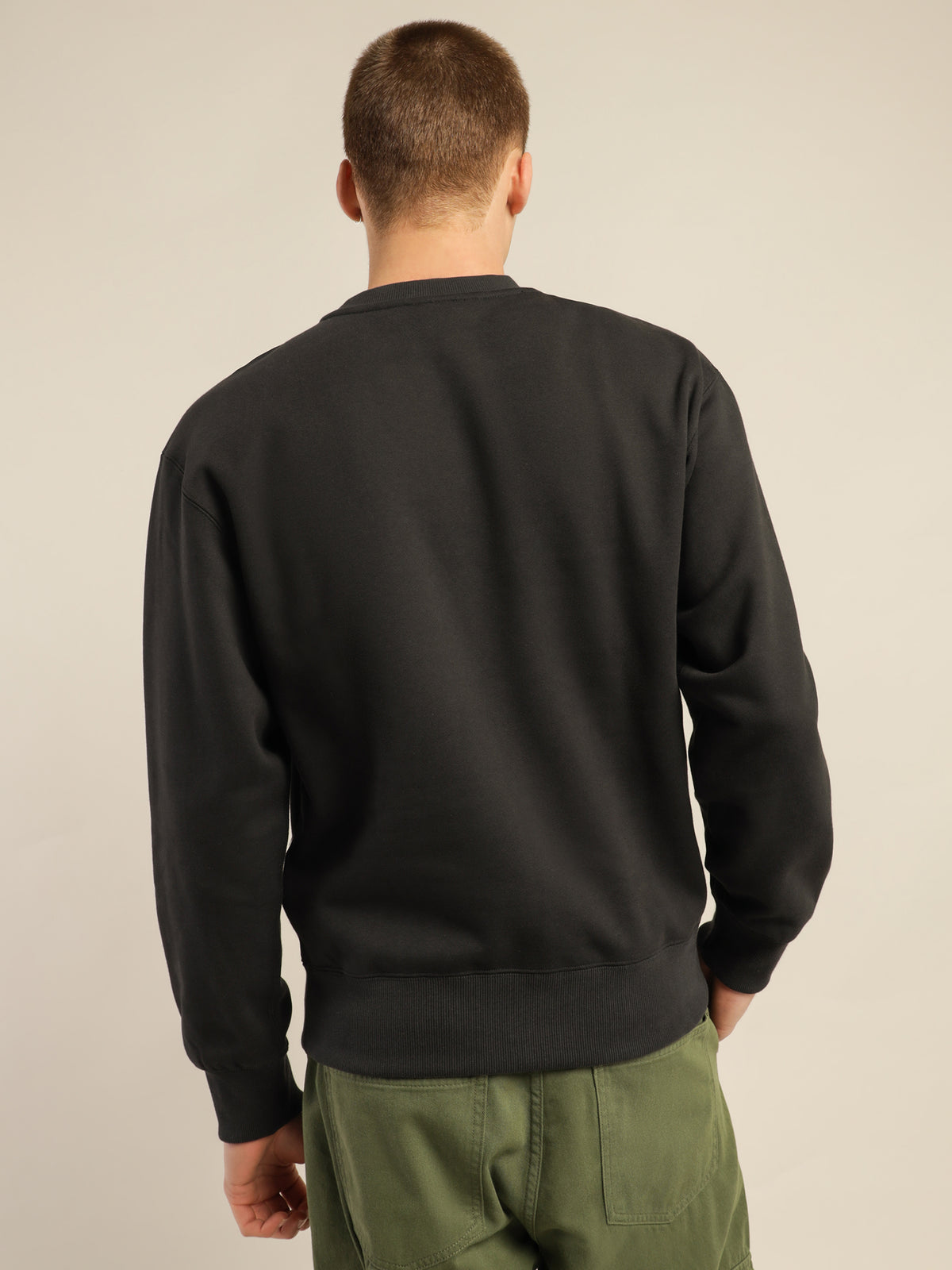 Adicolor Trefoil Crewneck Sweatshirt in Black