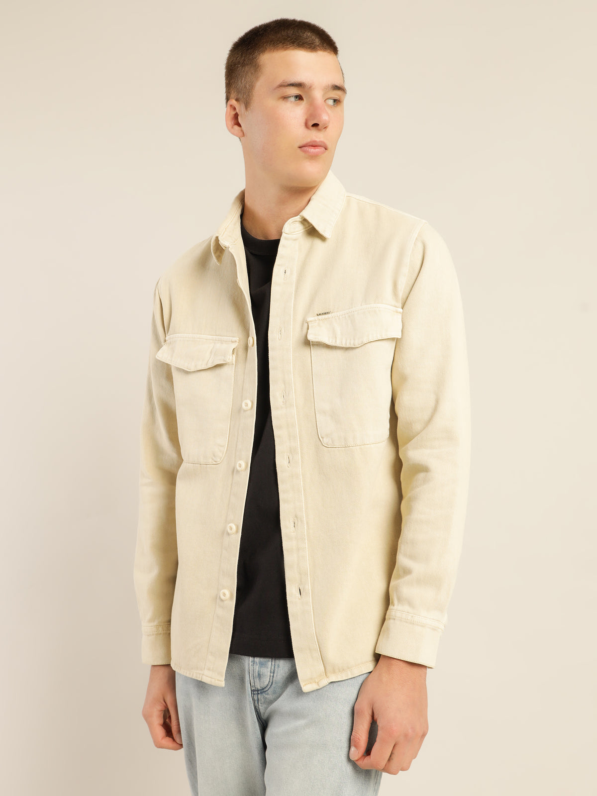 Essential Overshirt in Winter White