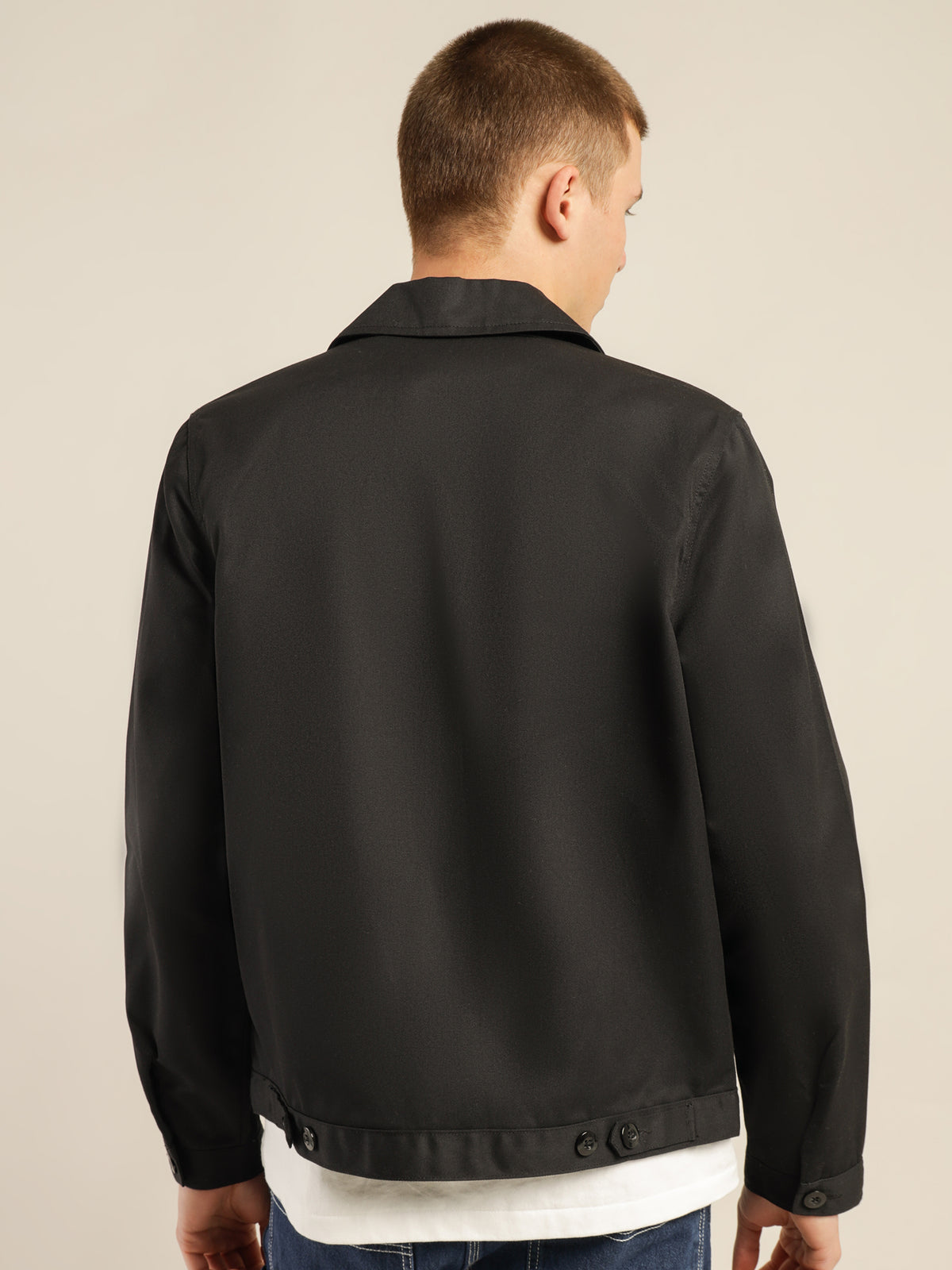 Unlined Eisenhower Jacket in Black