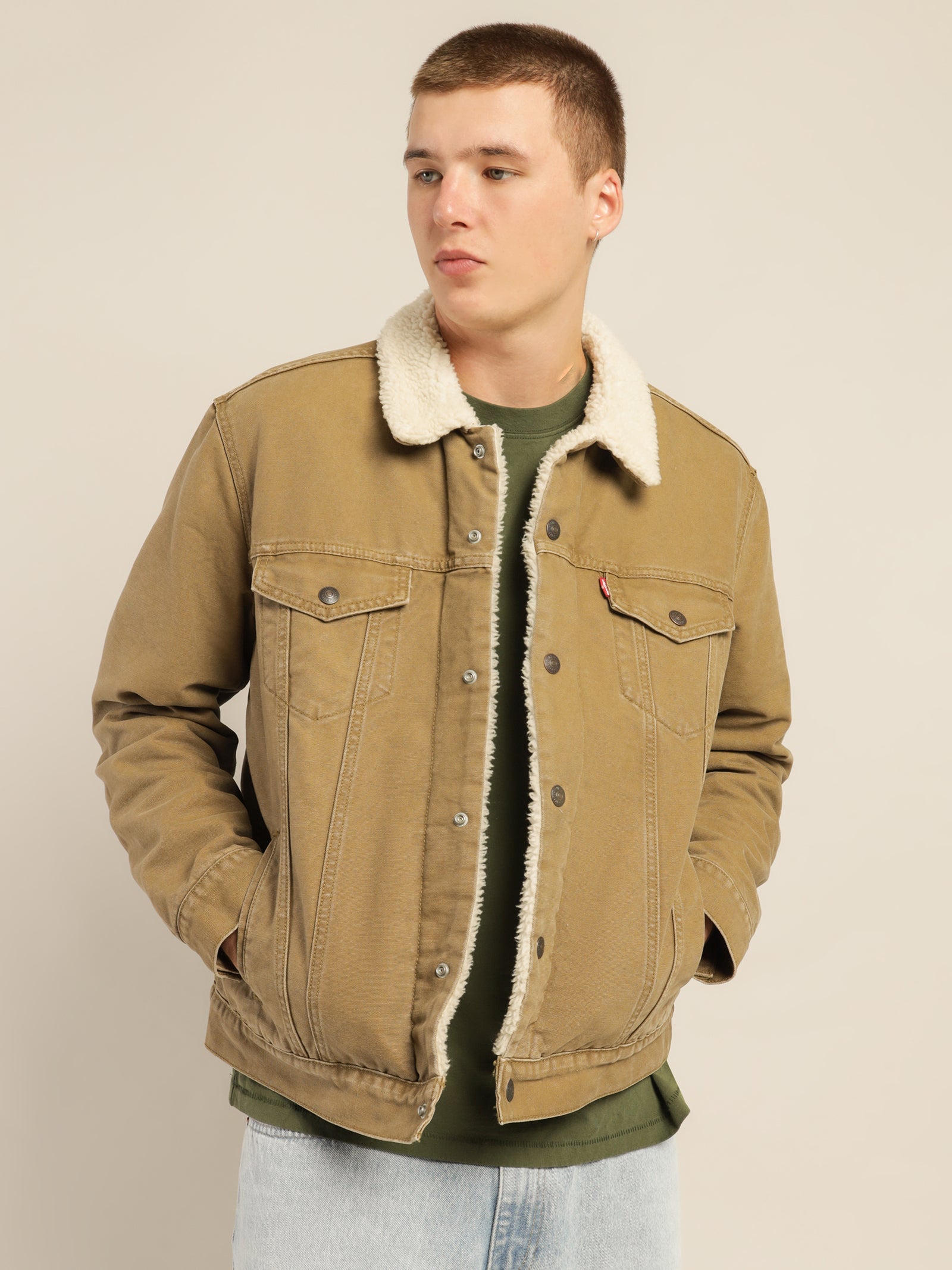 Type 3 Sherpa Lined Denim Trucker Jacket