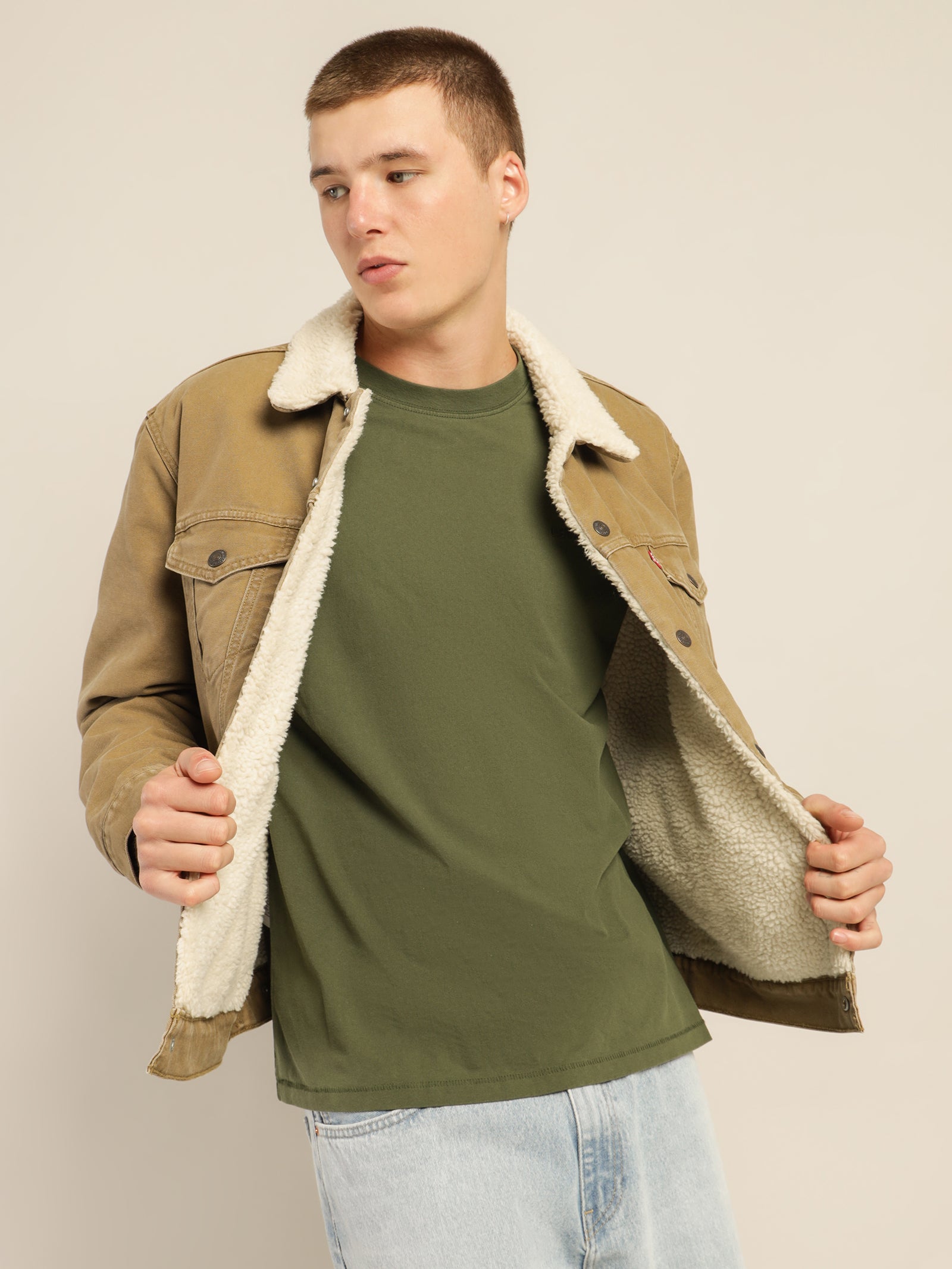 Type 3 Sherpa Lined Denim Trucker Jacket