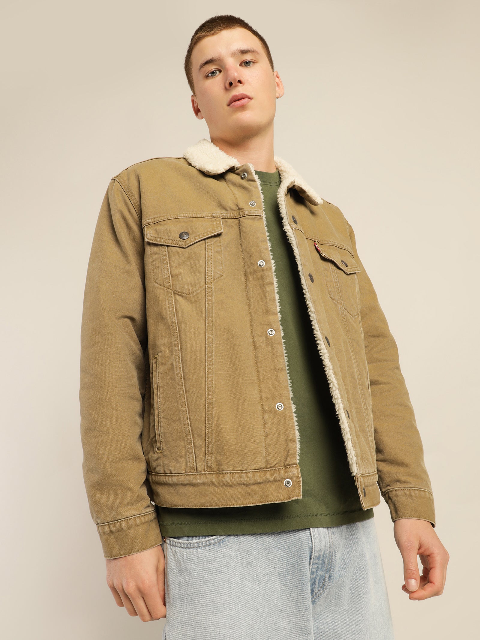 Type 3 Sherpa Lined Denim Trucker Jacket