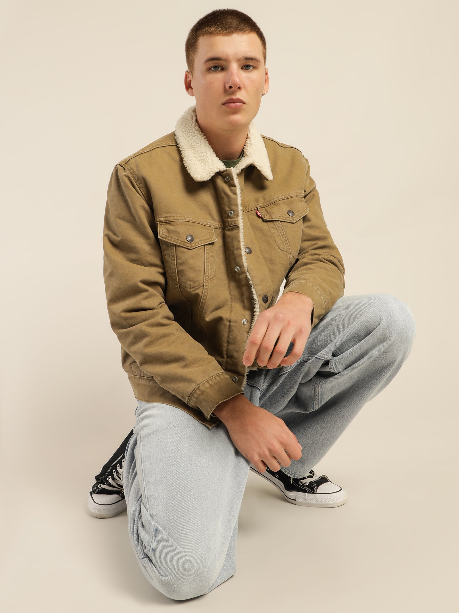 Type 3 Sherpa Lined Denim Trucker Jacket