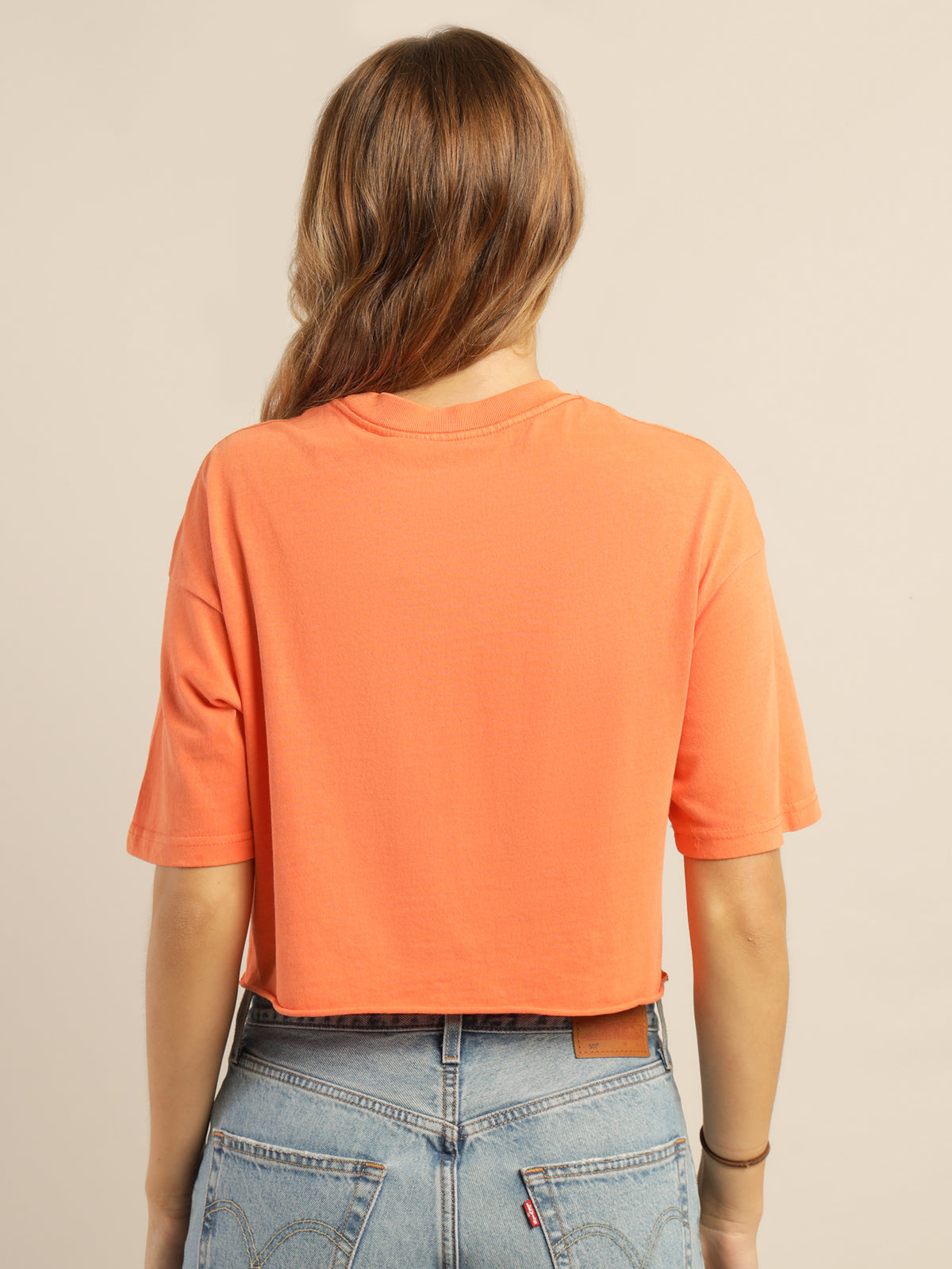 Phoenix Suns Vintage Crop T-Shirt in Faded Orange