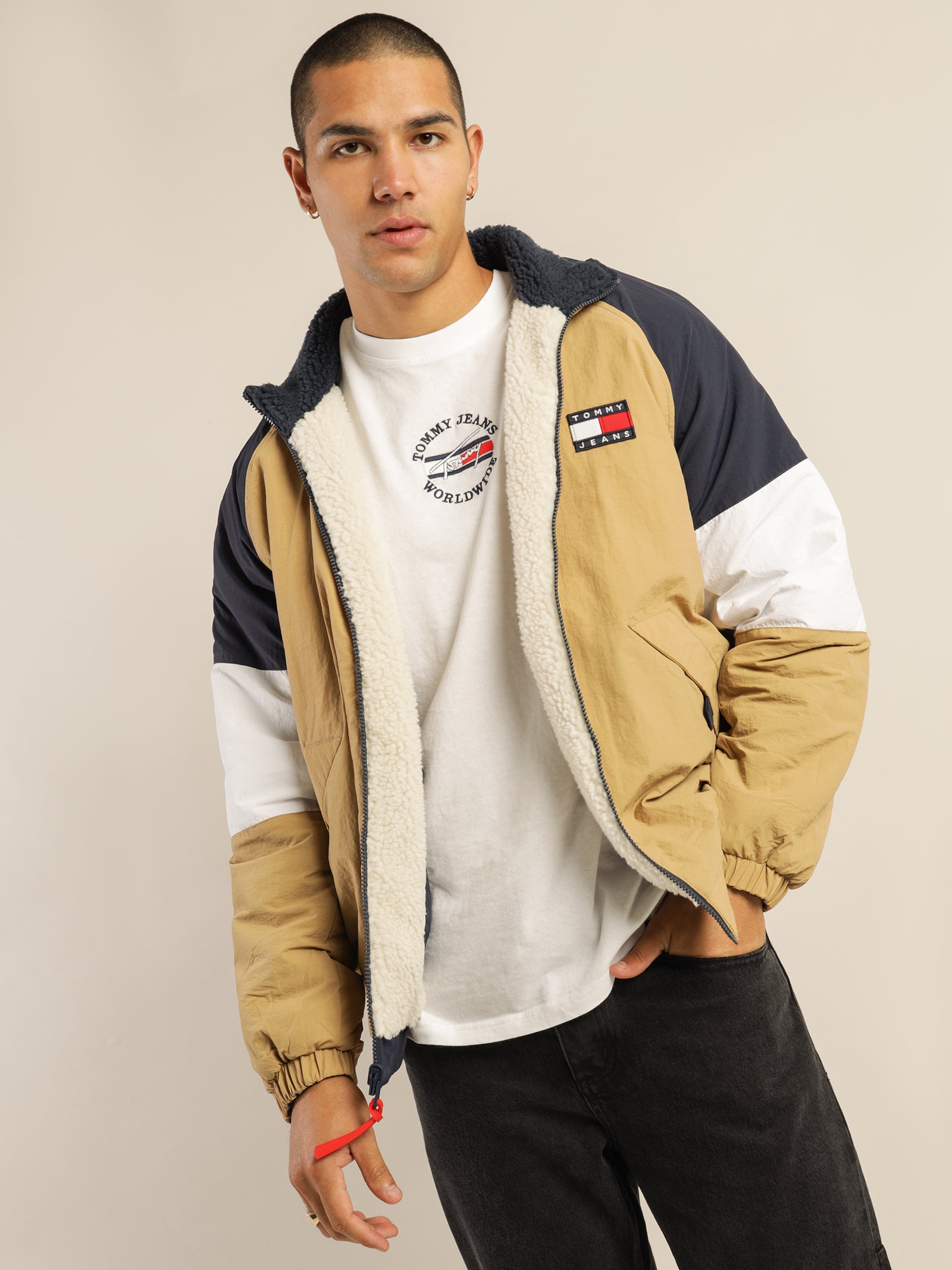 Tommy hilfiger reversible sherpa Clearance
