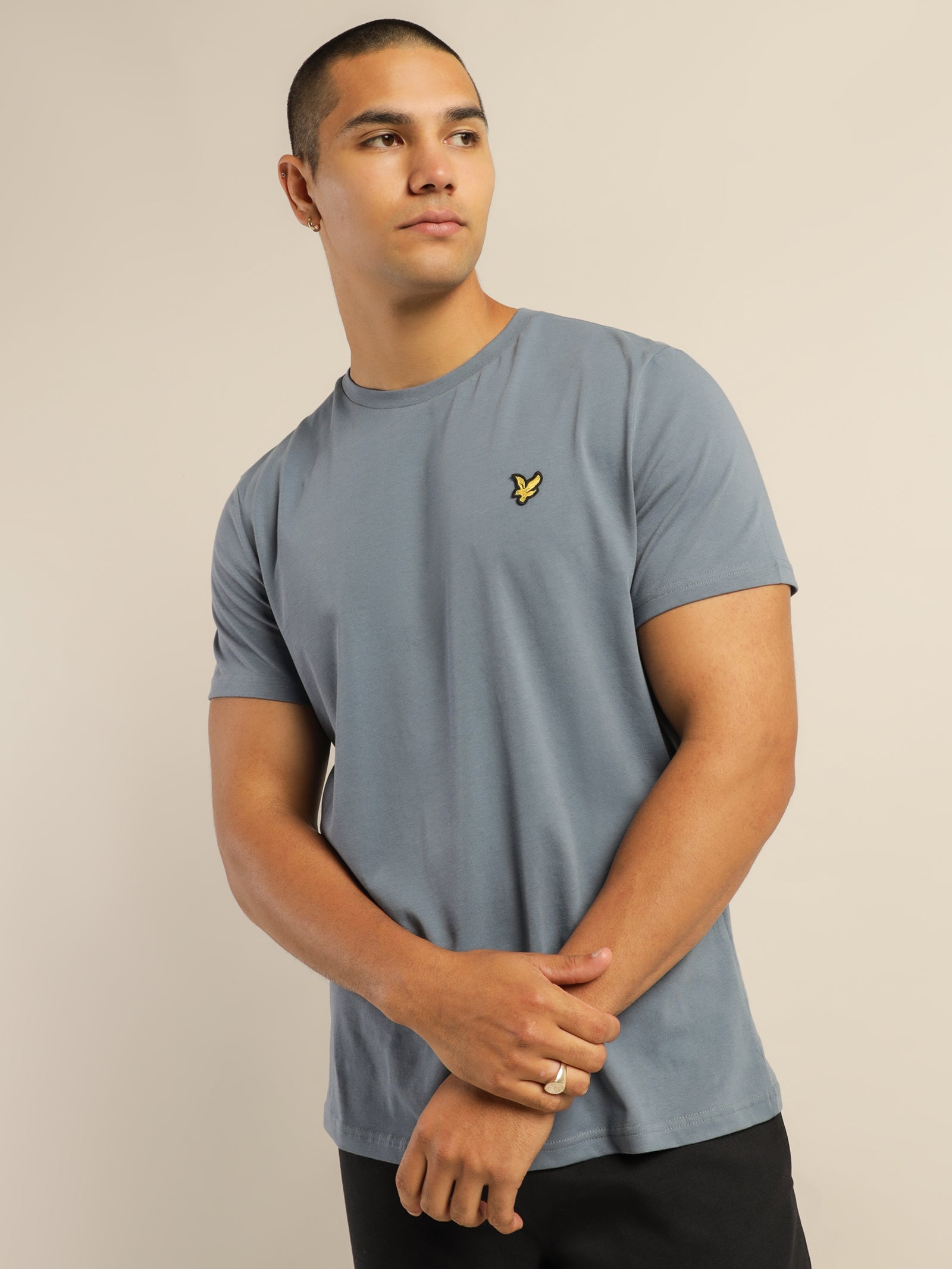 Plain T-Shirt in Slate Grey