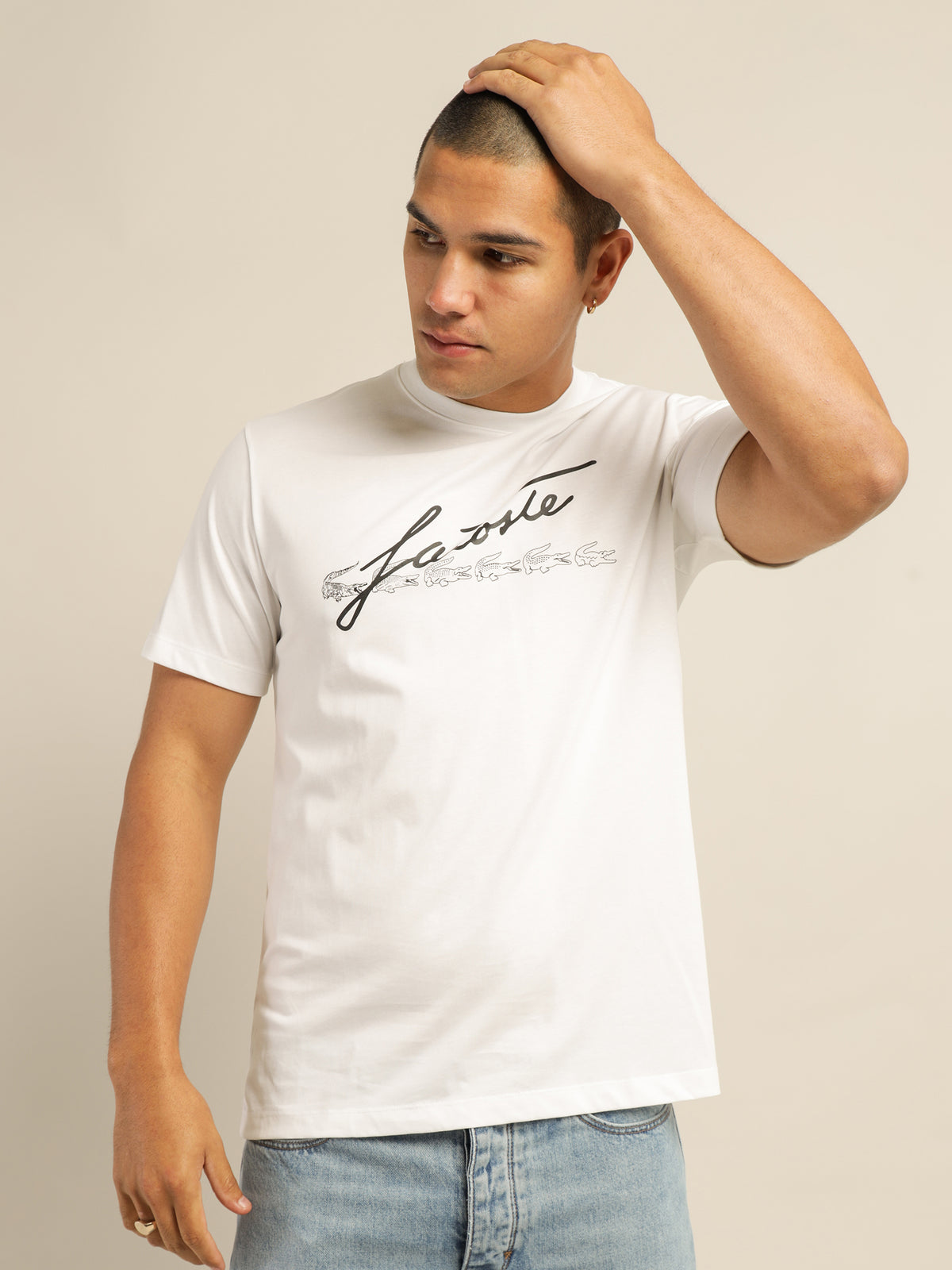 Rene Signature T-Shirt in White