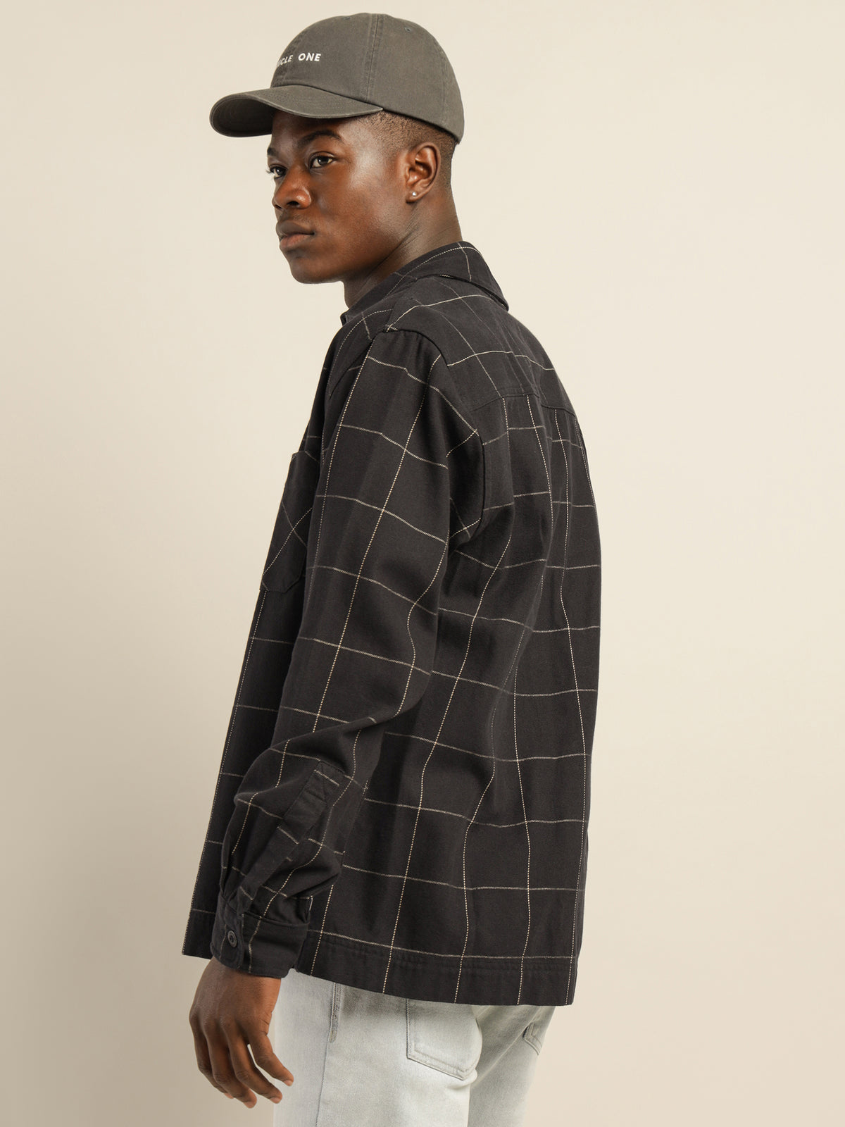 Orion Plaid Overshirt in Midnight