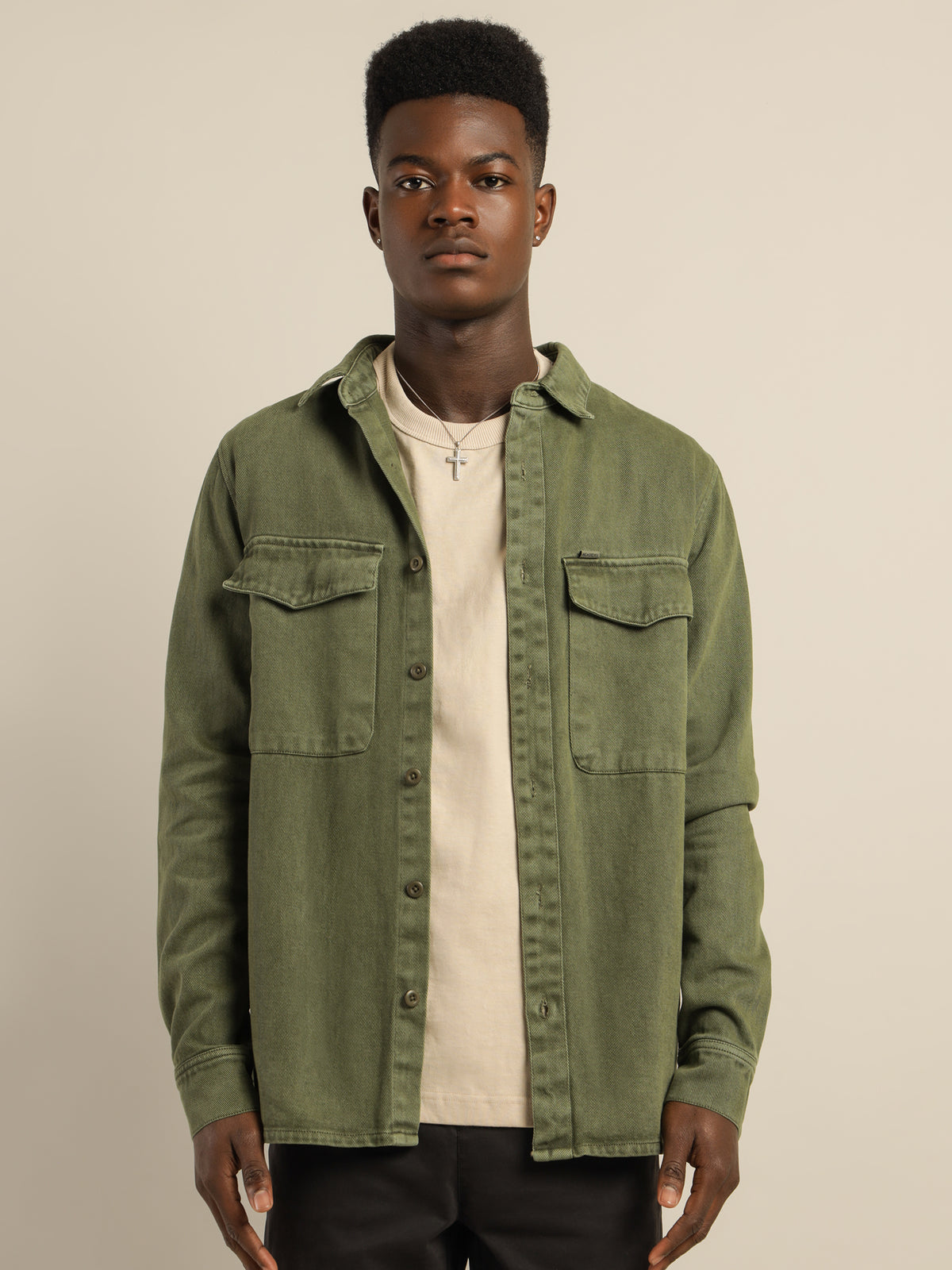 Essential Overshirt in Green